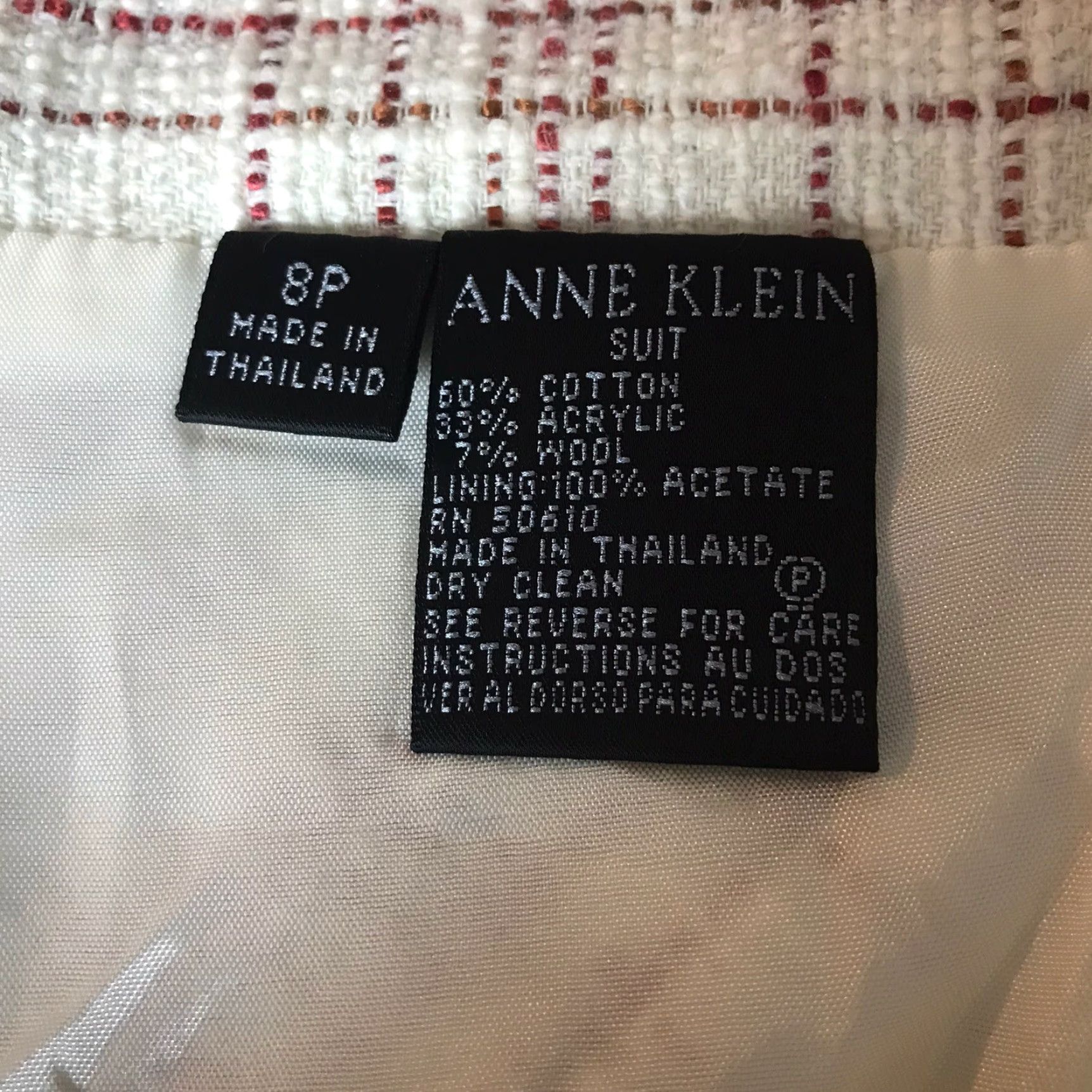 Anne Klein Anne Klein Skirt Womens Petite 8P Venice Ruby Multi Layer Fringe Cotton Wool NEW Size 30" / US 8 / IT 44 - 2 Thumbnail