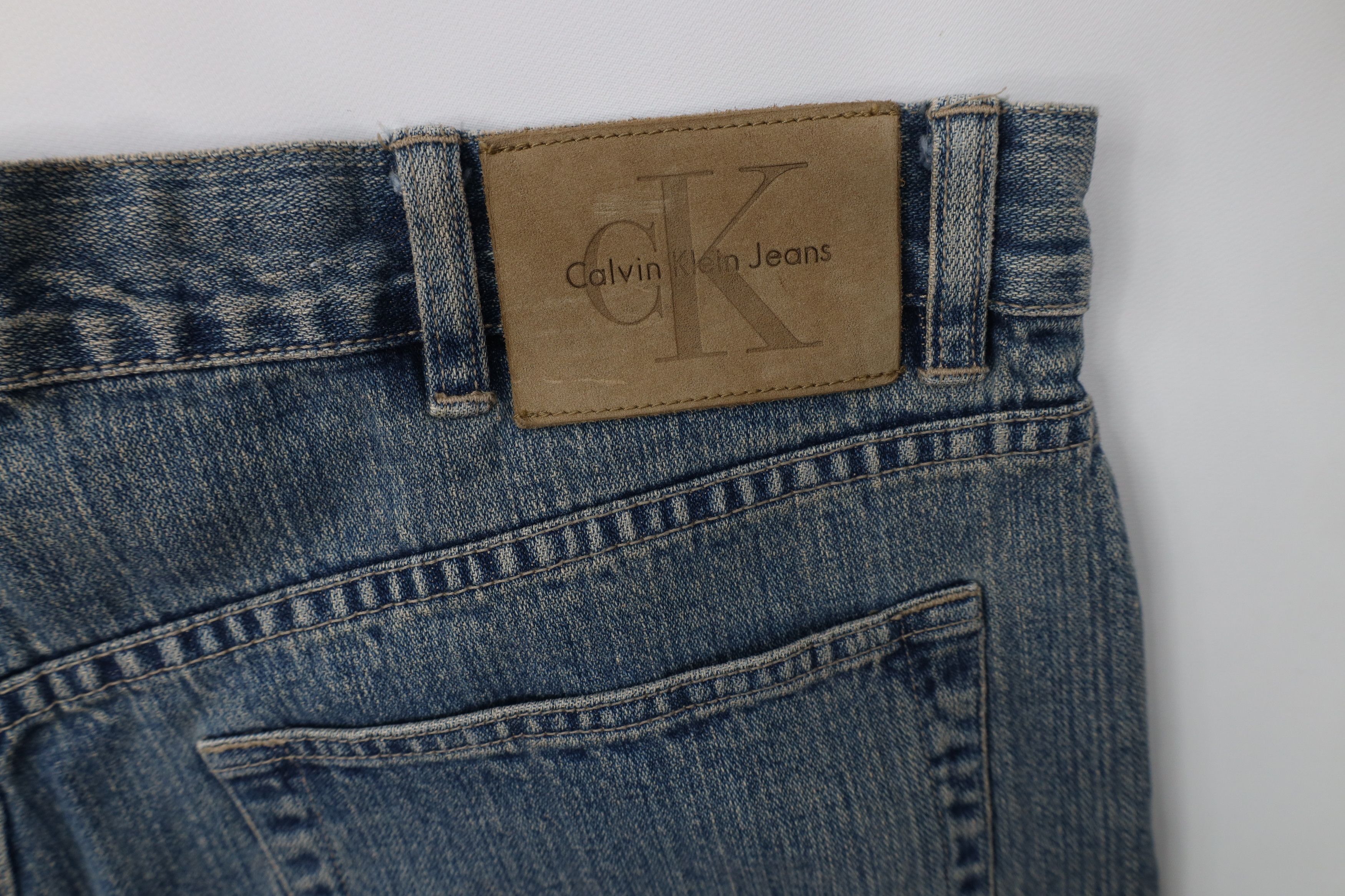 Calvin Klein Vintage 90s Y2K Calvin Klein Baggy Wide Leg Denim Jeans Blue Size US 36 / EU 52 - 13 Thumbnail