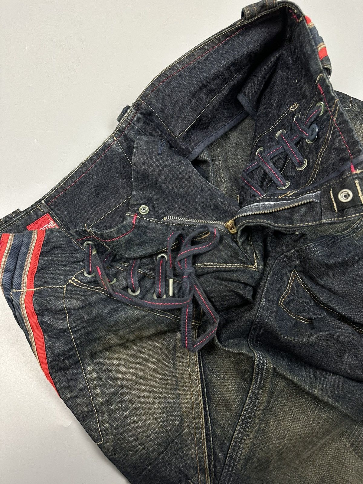 Marithe + Francois Girbaud 🔥Rare🔥Vintage Marithe Francois Girbaud Bondage Flared Denim Size US 31 - 10 Thumbnail