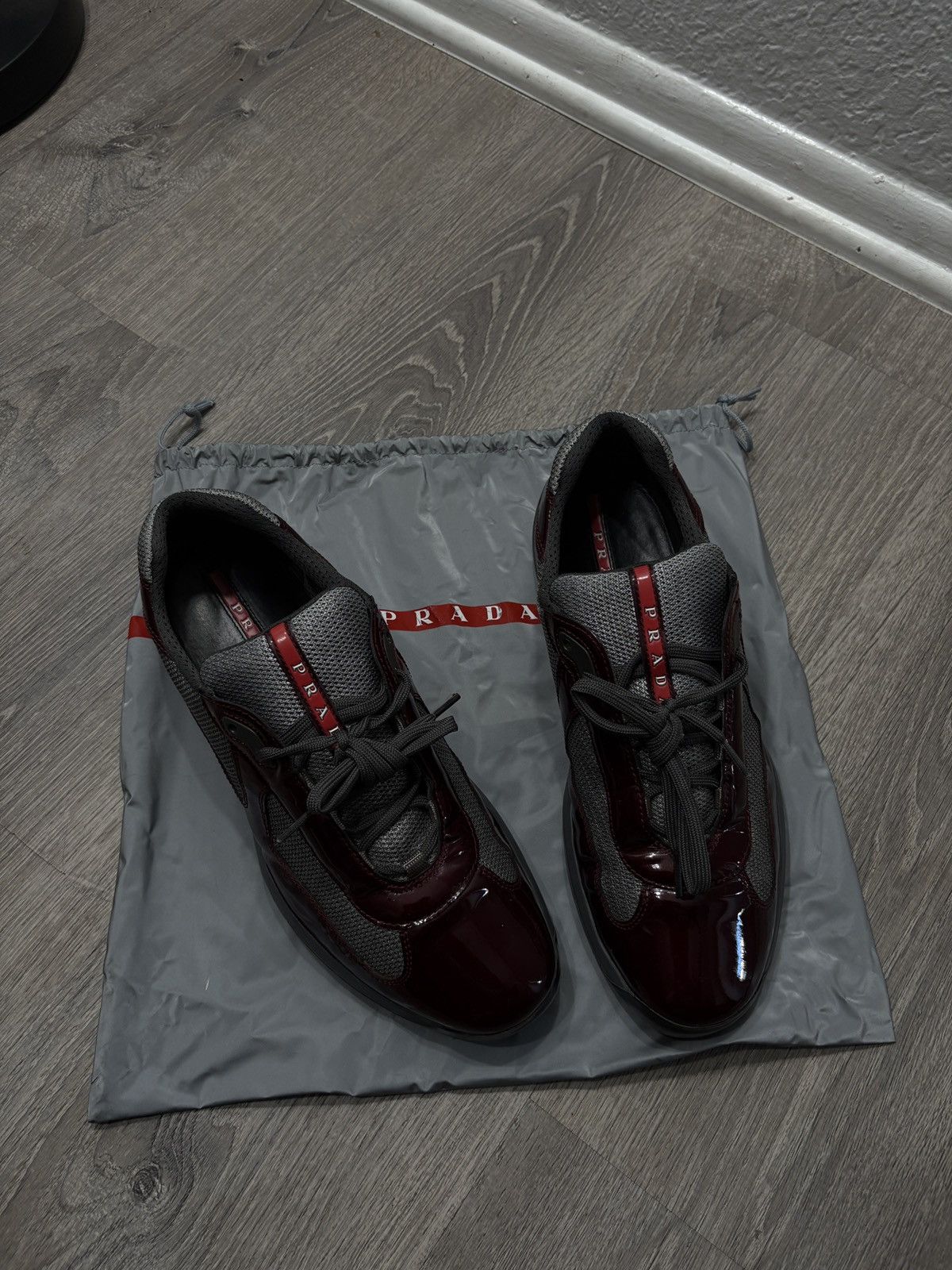 Prada Prada America’s Cup - Burgundy/Grey Size 10UK With Dustbag Size US 11.5 / EU 44-45 - 3 Thumbnail