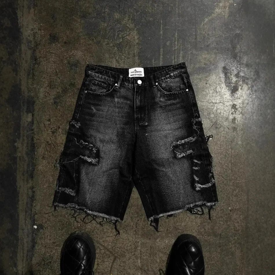 Japanese Brand Vintage wide leg y2k denim shorts Size US 32 / EU 48 - 3 Thumbnail