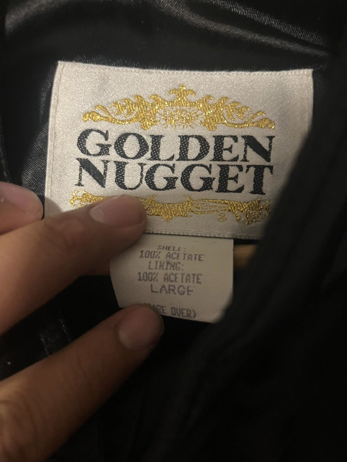 Fruit Of The Loom Vintage 80 90’s Golden Nugget Las Vegas Casino bomber Jacket Size US L / EU 52-54 / 3 - 8 Thumbnail