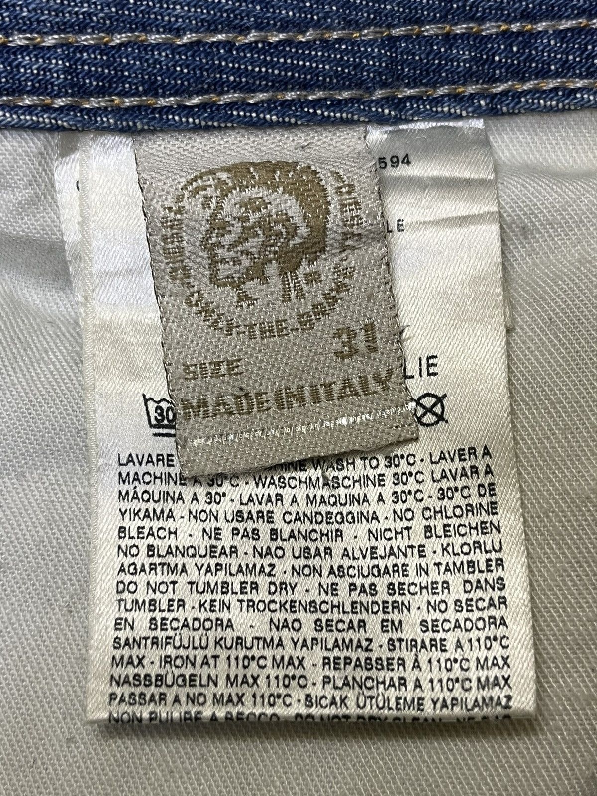 Diesel SICK🔥DIESEL LTD ZATINY MUD DISTRESSED MADE IN ITALY JEANS Size US 35 - 22 Thumbnail