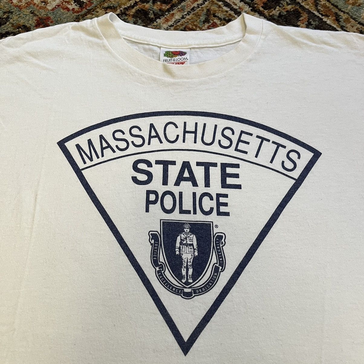 Vintage Vintage Mass State Police Badge Official Original T-Shirt Size US L / EU 52-54 / 3 - 2 Thumbnail