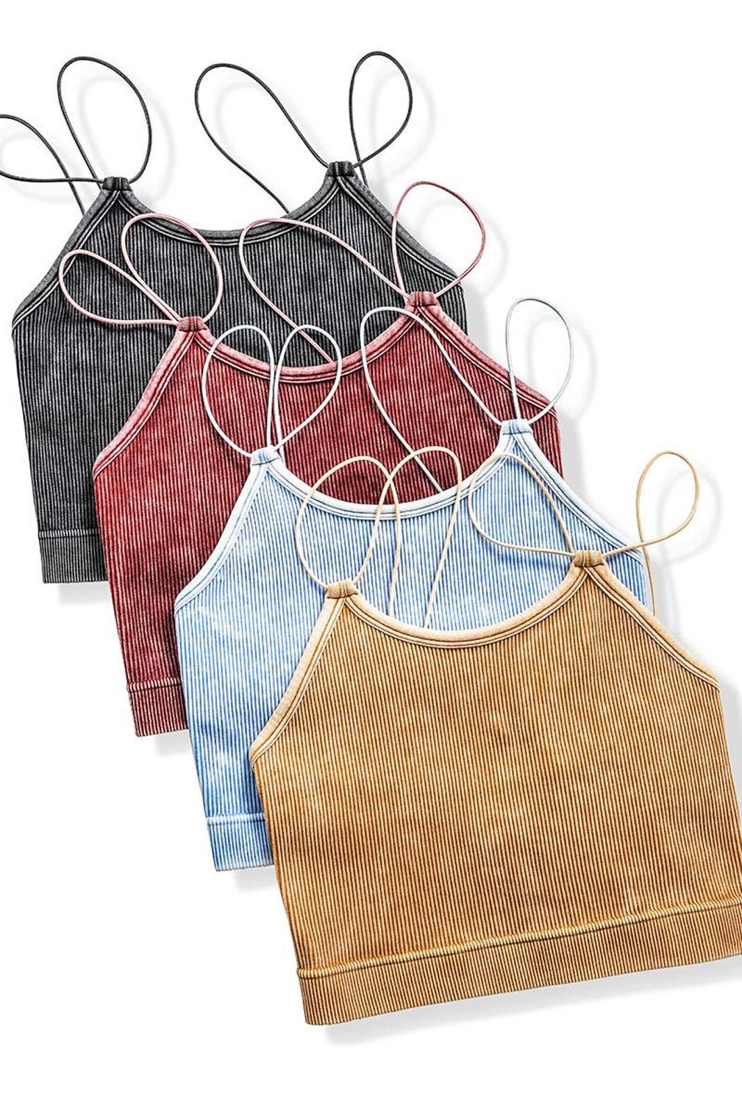 Other Washed Ribbed Seamless Double Strap Brami Zenana Size S / US 4 / IT 40 - 8 Thumbnail