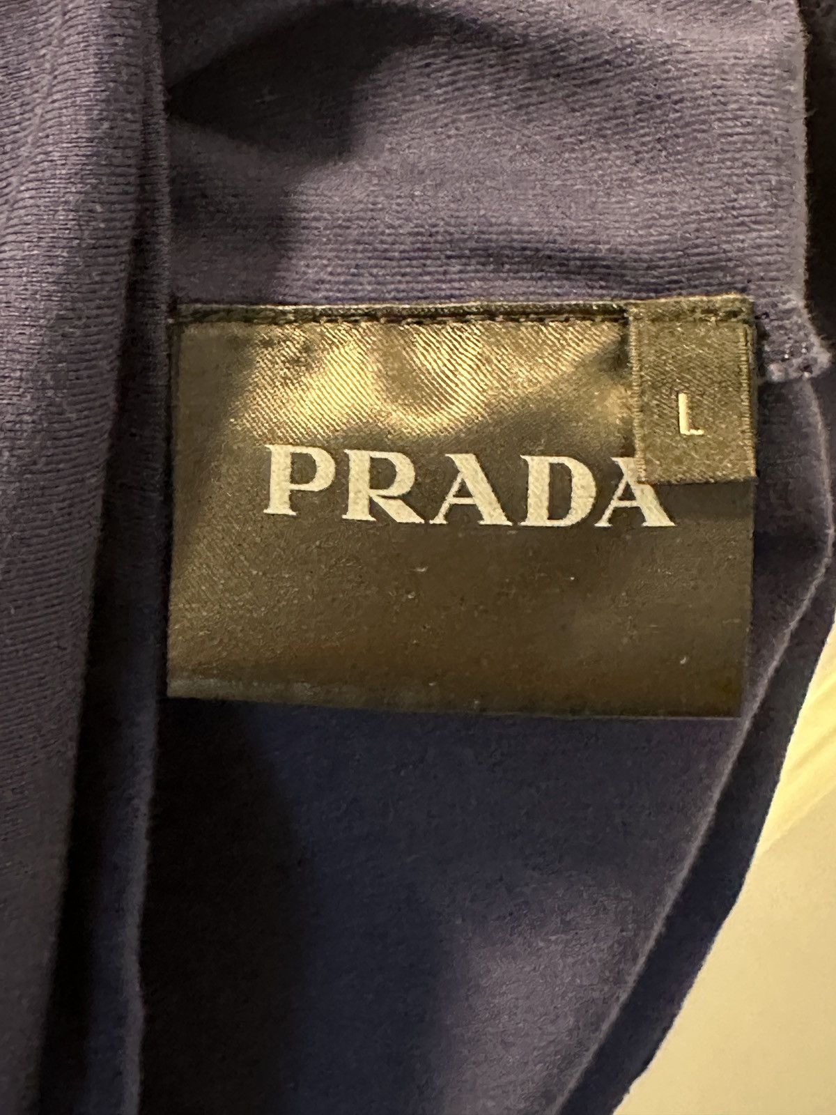 Prada Prada Stretch Cotton T-Shirt Nylon Pocket Navy L Size US L / EU 52-54 / 3 - 6 Thumbnail