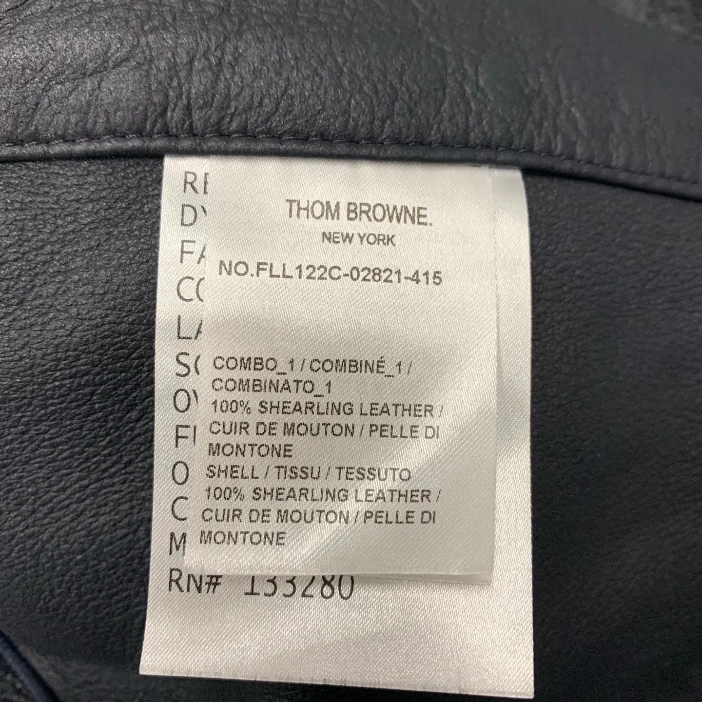 Thom Browne Thom Browne Black 4-Stripe Shearling Jacket 46 Size US S / EU 44-46 / 1 - 5 Thumbnail