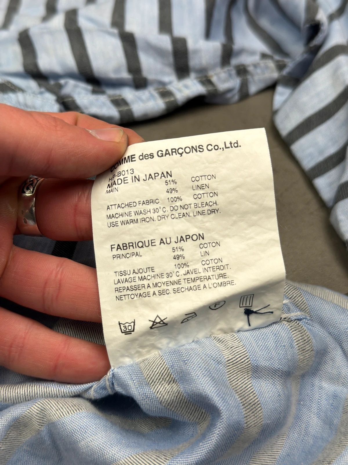 Comme des Garcons Comm des Garçons AD2015 archive striped shirt Size US M / EU 48-50 / 2 - 12 Thumbnail
