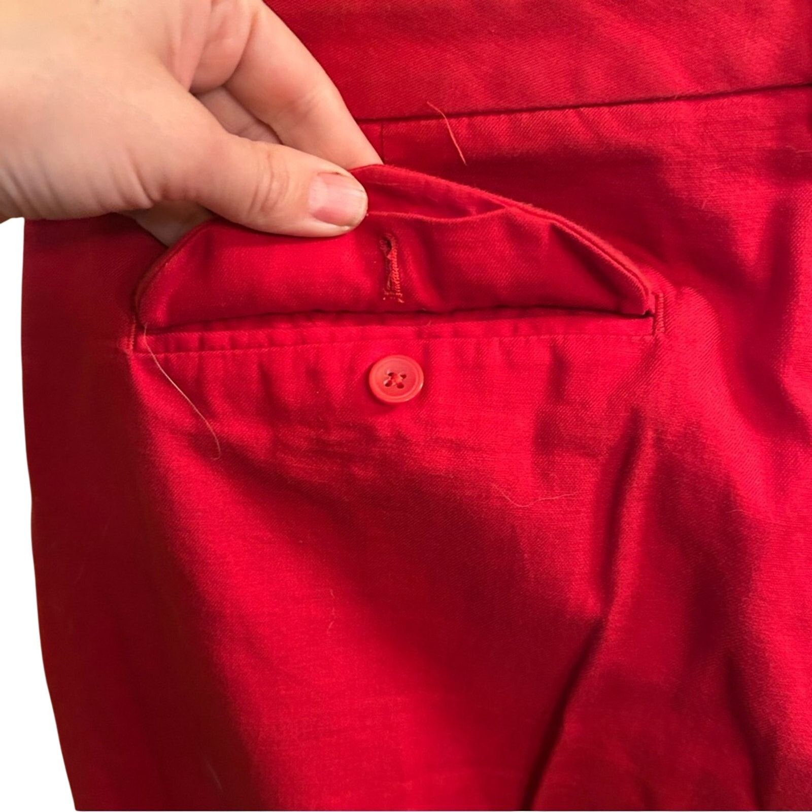 Gap Gap Modern Straight Pants Size 8 Bright Red Stretch Lux Size 30" / US 8 / IT 44 - 3 Thumbnail