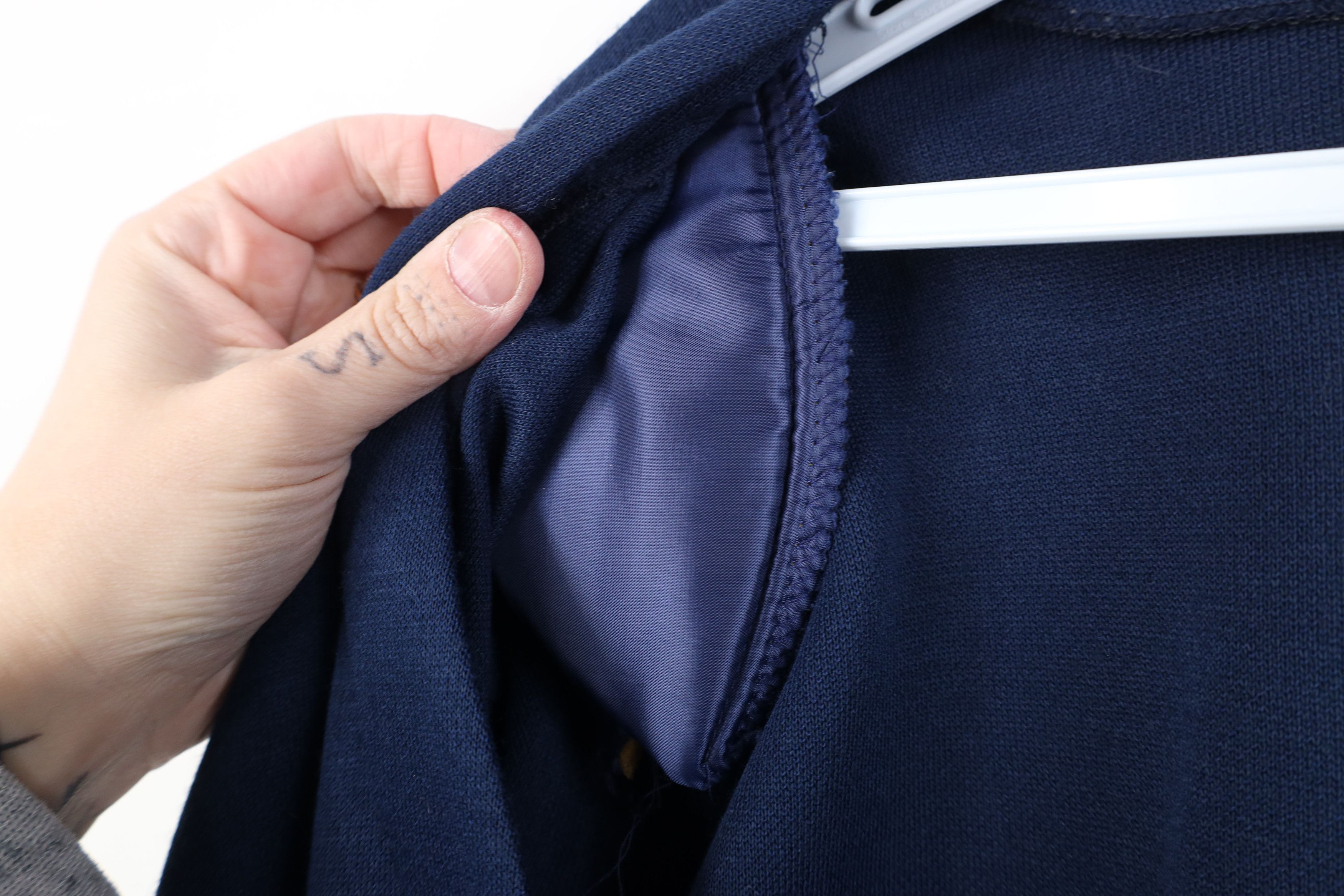 Vintage Vintage 70s Streetwear Pocket Cardigan Sweater Navy Blue USA Size XL / US 12-14 / IT 48-50 - 9 Thumbnail