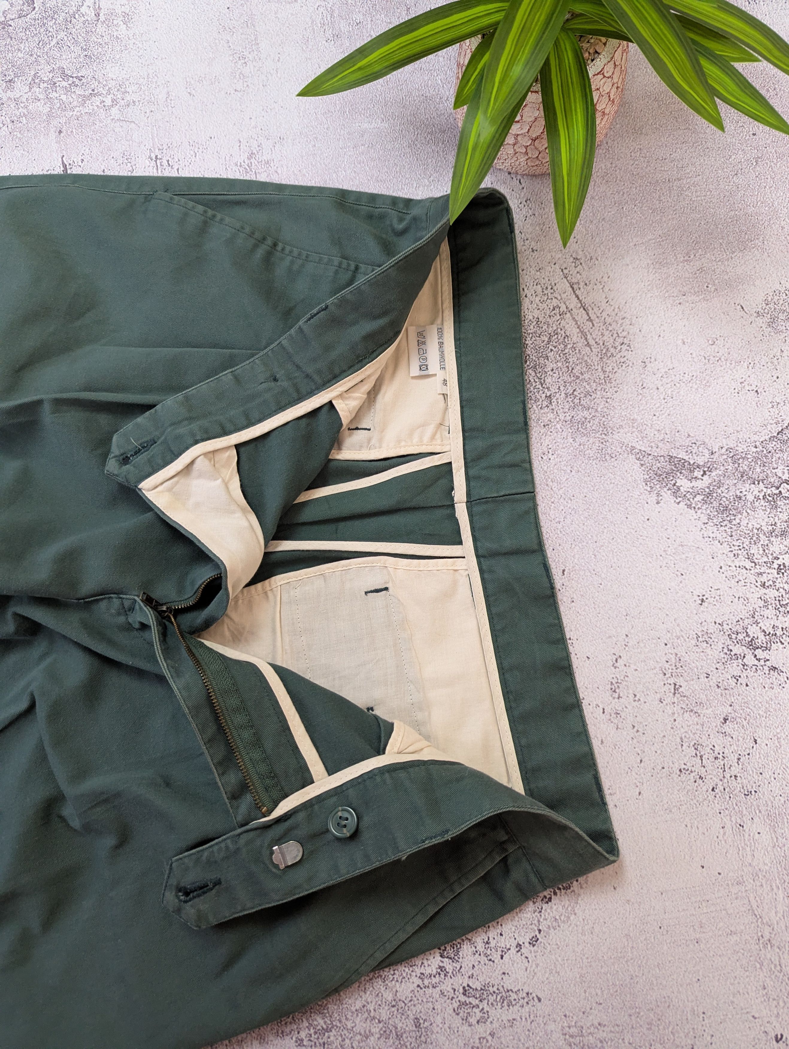 Vintage Vintage French Work Pleated Chino Pants W32 Size US 32 / EU 48 - 8 Thumbnail