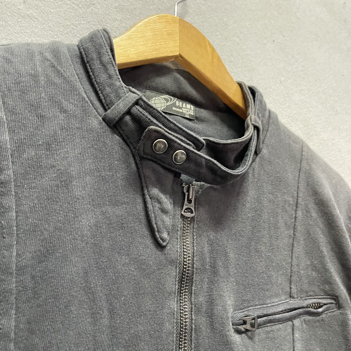 Beams Japan Vintage BEAMS Zip-Up Jacket Black Japanese Streetwear Size US M / EU 48-50 / 2 - 5 Thumbnail