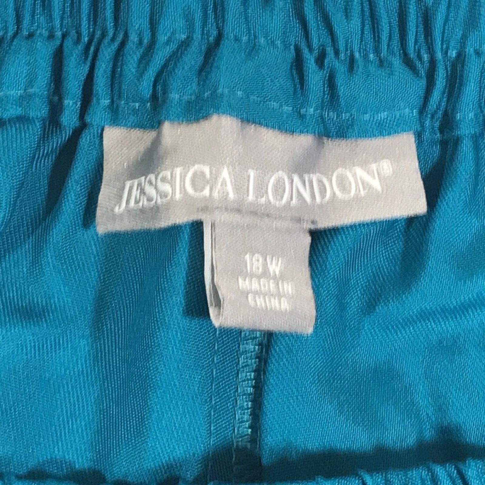 Other Jessica London Blue Straight Leg Pull-on Pants Size 18W NWT Size 40" / US 18 - 4 Thumbnail