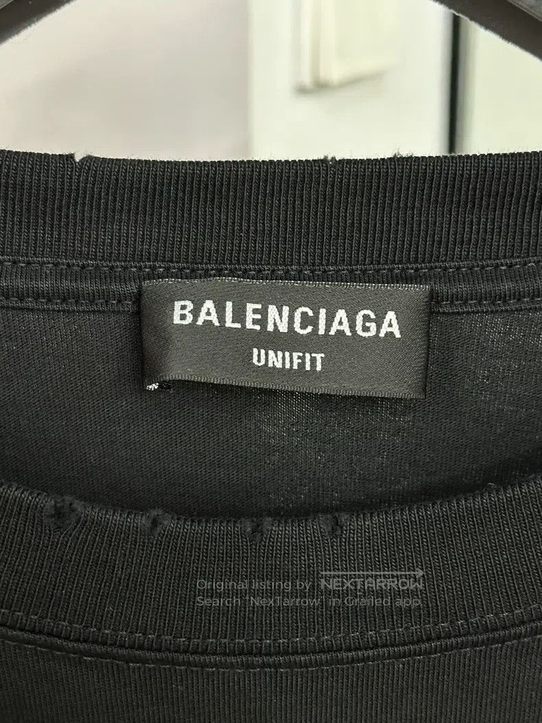 Balenciaga Balenciaga Black Letter Oversize Loose Short Sleeve T-Shir Size US M / EU 48-50 / 2 - 2 Thumbnail
