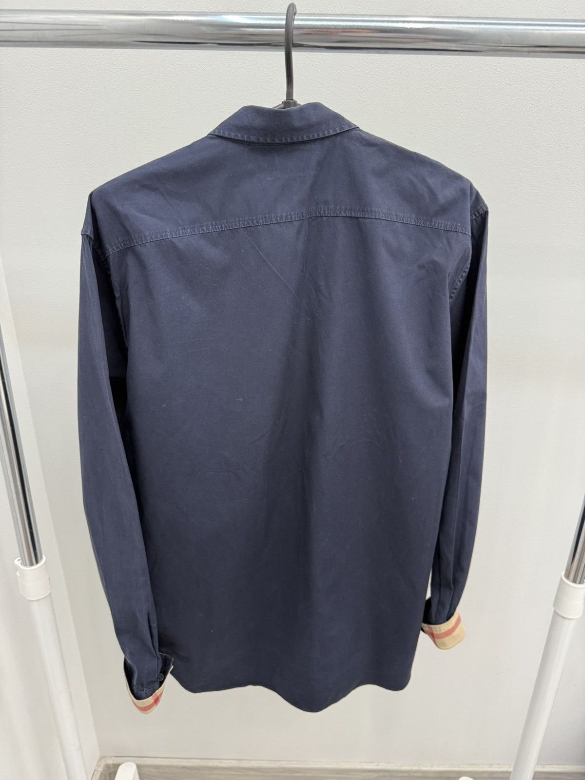 Burberry Burberry Brit Nova Check Logo Embroidered Cotton Shirt Size US L / EU 52-54 / 3 - 7 Thumbnail