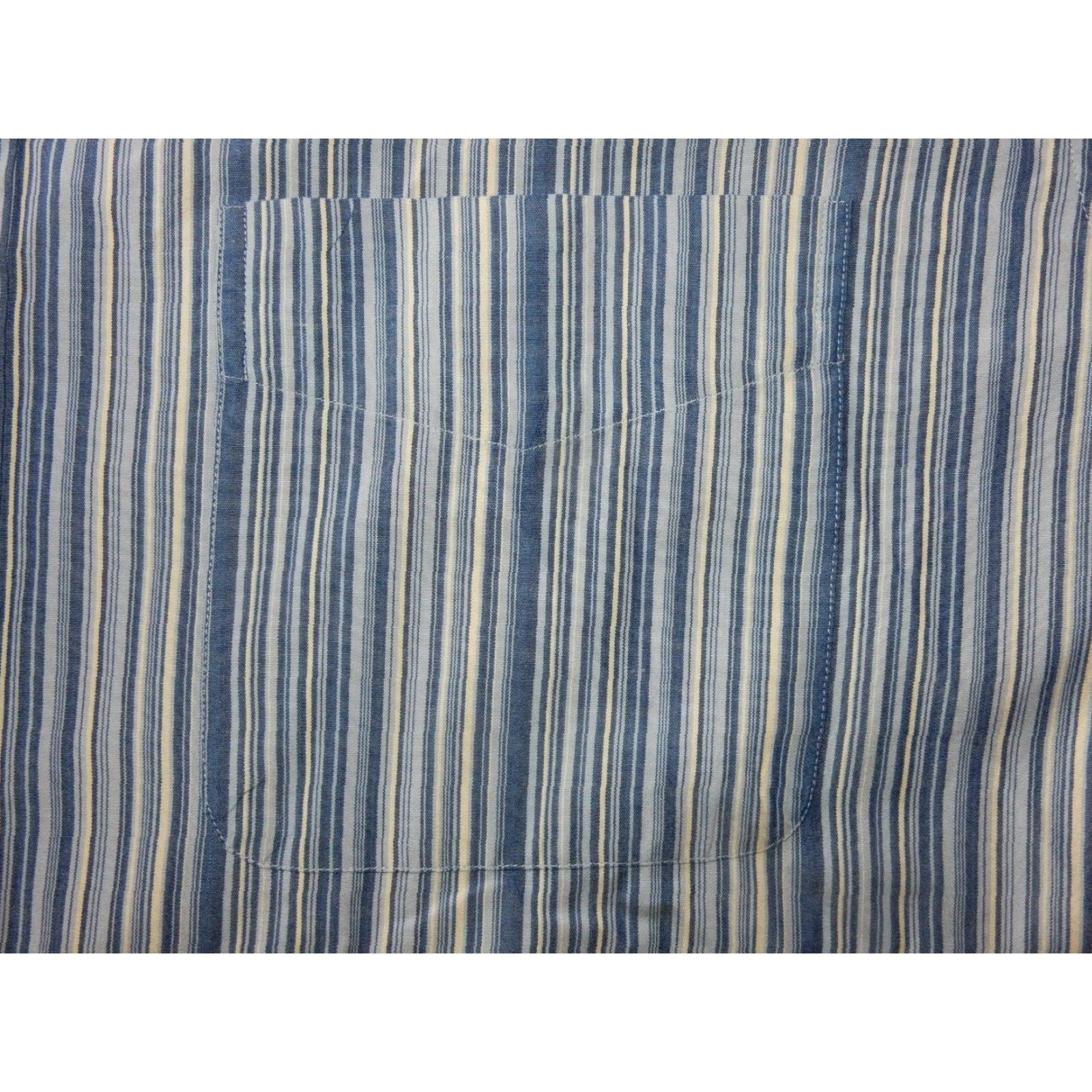 Polo Ralph Lauren VINTAGE Polo Ralph Lauren Men's Button-Up Shirt XL Long Sleeve Blue Striped Classic Fashion Size US XL / EU 56 / 4 - 2 Thumbnail