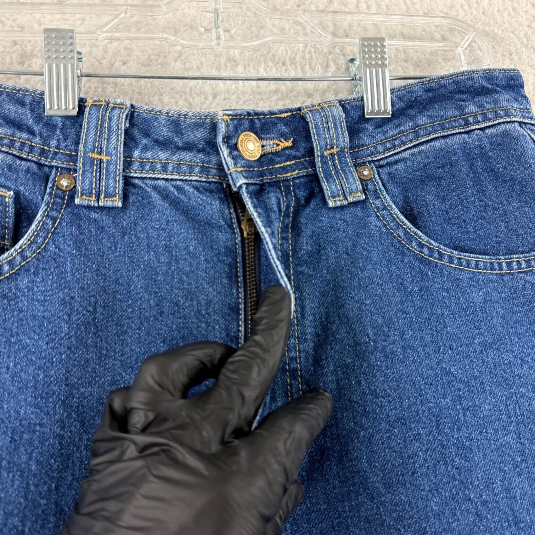 Free People Free People Ava Jeans Womens 27 Blue Denim Wide Flare Leg High Rise Boho Casual Jeans Size 27" / US 4 / IT 40 - 5 Thumbnail