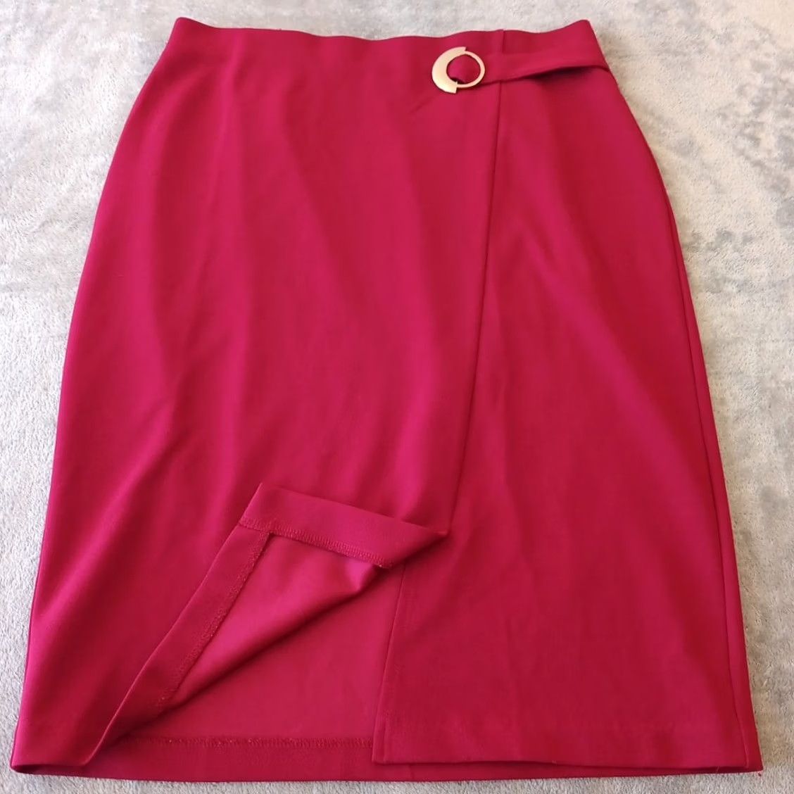 Vintage Nycc Skirt Pencil Knee Length Casual Business Woman Red M Size 32" / US 10 / IT 46 - 5 Thumbnail