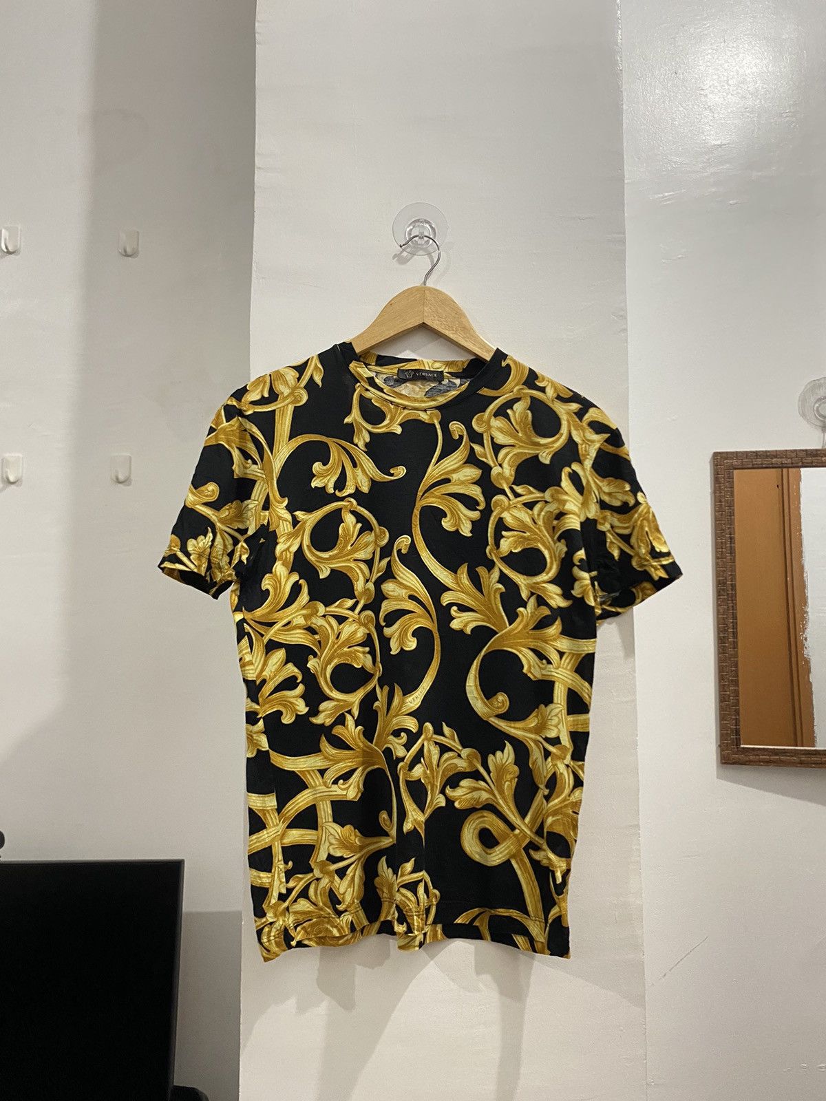 Versace VERSACE BAROQUE COTTON JERSEY SHIRT Size US XS / EU 42 / 0 - 2 Thumbnail