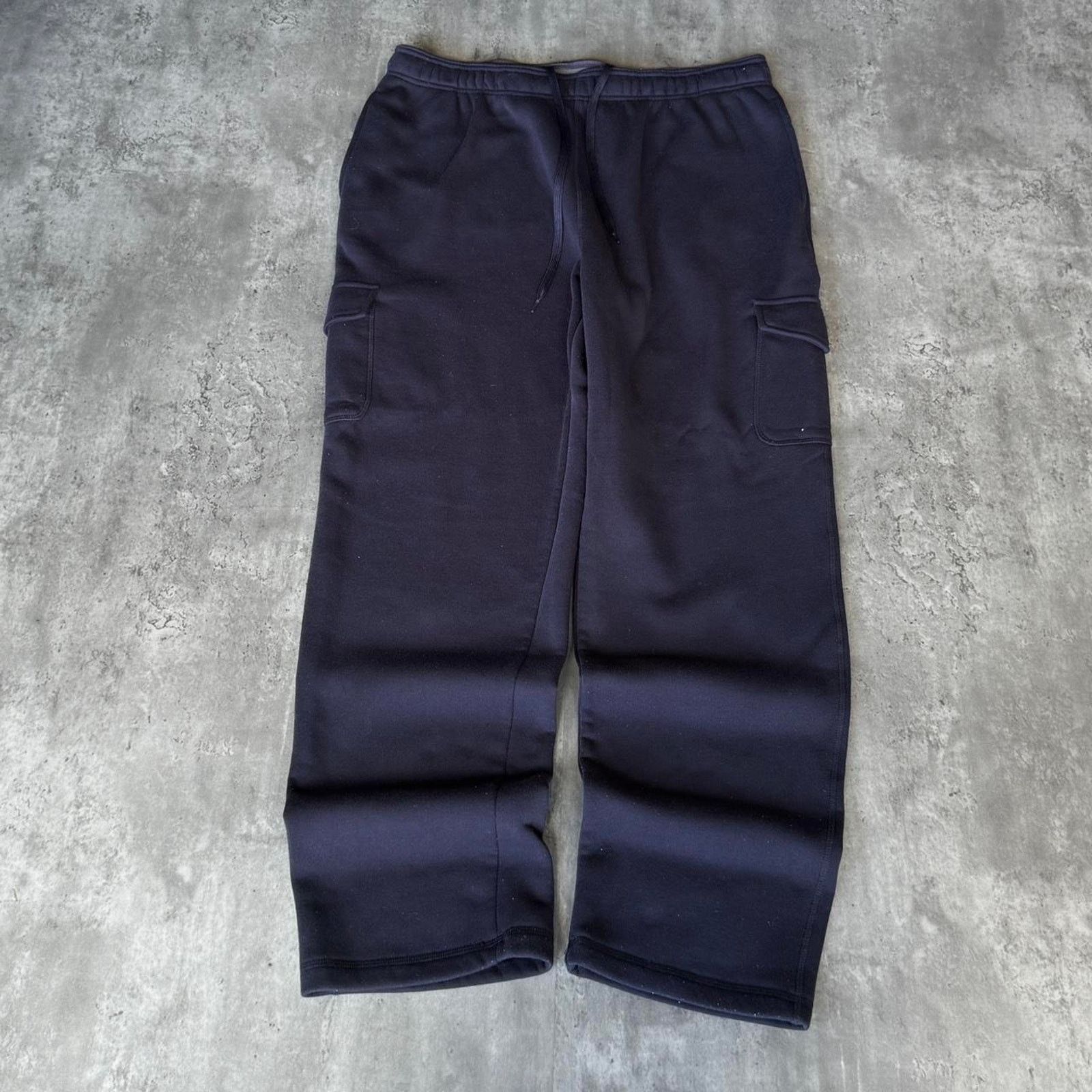Japanese Brand × Vintage Vintage Y2K Navy Blue Baggy Cargo Essential Opium Sweatpants Size US 40 / EU 56 - 1 Thumbnail