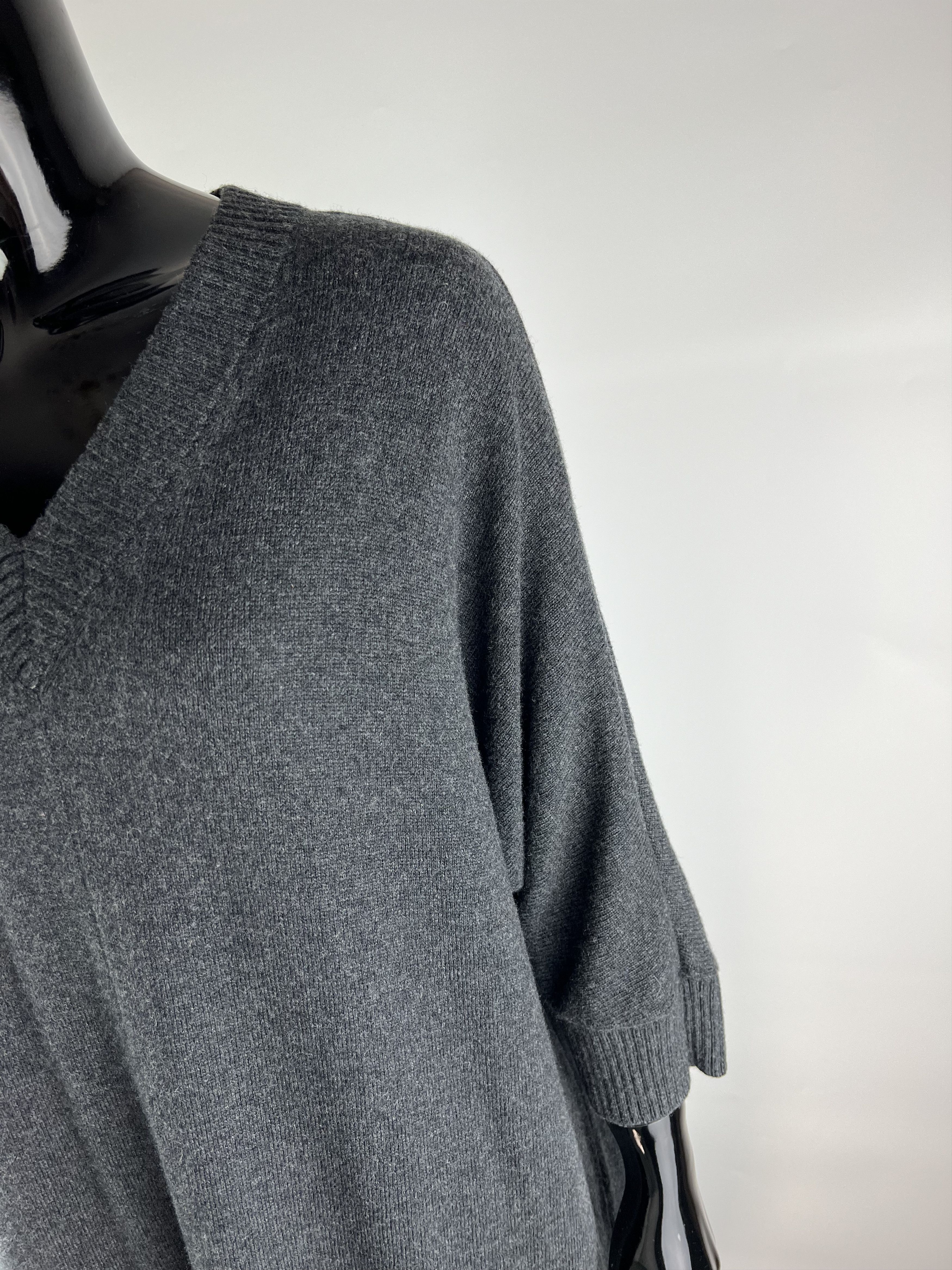 Cos COS 100% Wool Gray Maxi Dress Size XS/S Oversized Size XS / US 0-2 / IT 36-38 - 4 Thumbnail