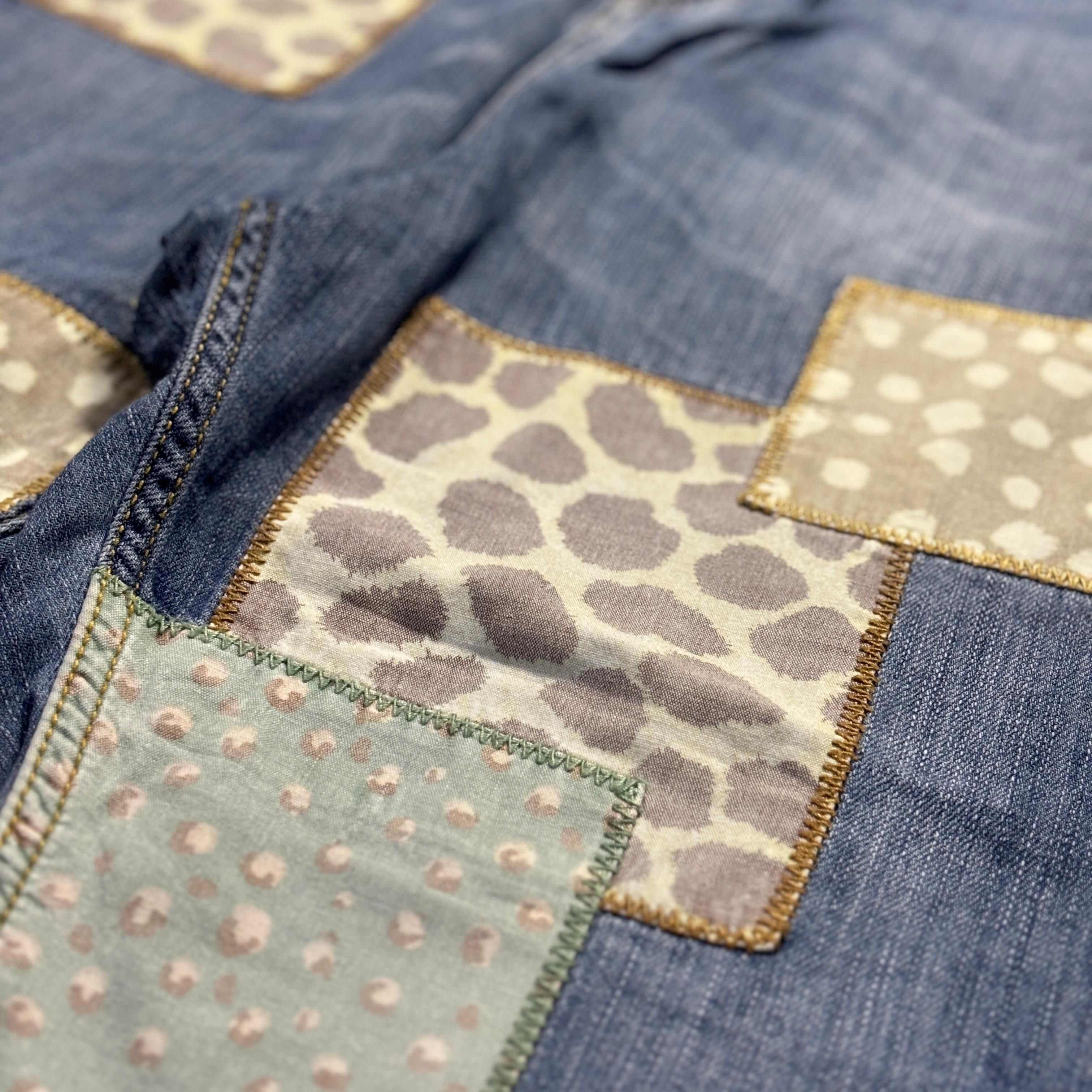 Issey Miyake × Ne-Net Ne-Net By Issey Miyake Patchwork Drop Crotch Denim Pants Size US 30 / EU 46 - 7 Thumbnail
