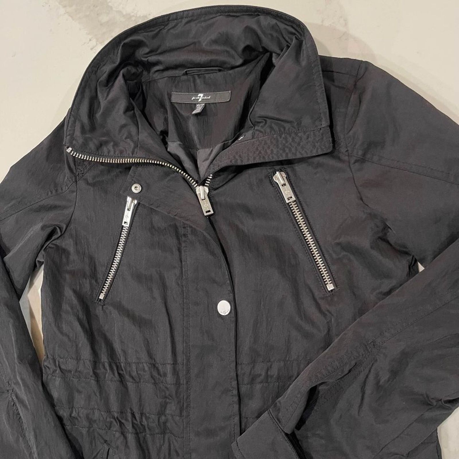7 For All Mankind 7 For All Mankind Womens XS Water Repellent Anorak Jacket Size XS / US 0-2 / IT 36-38 - 2 Thumbnail