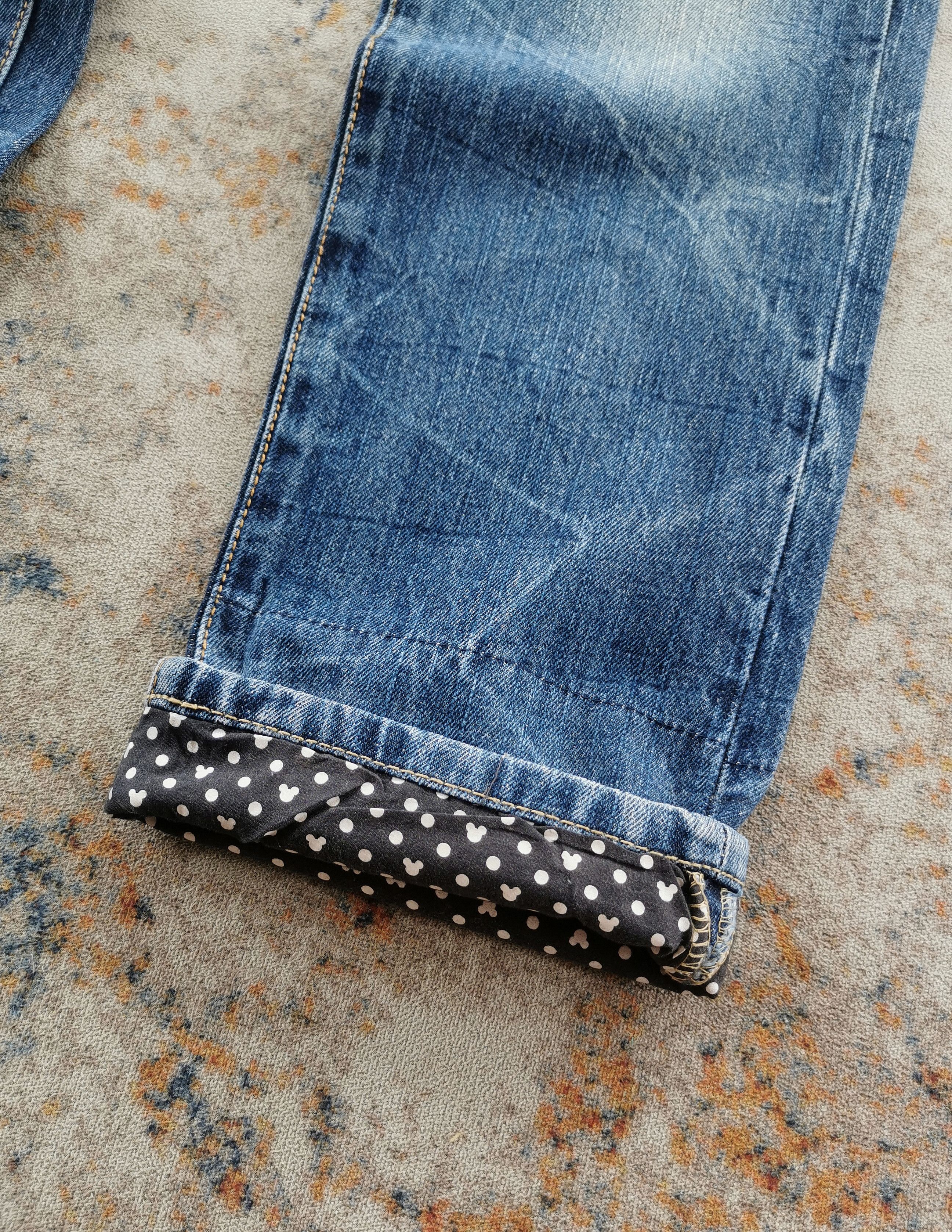 Anime Mickey Mouse Disney Faded Patchwork Distressed Denim 31x32 Size US 31 - 6 Thumbnail