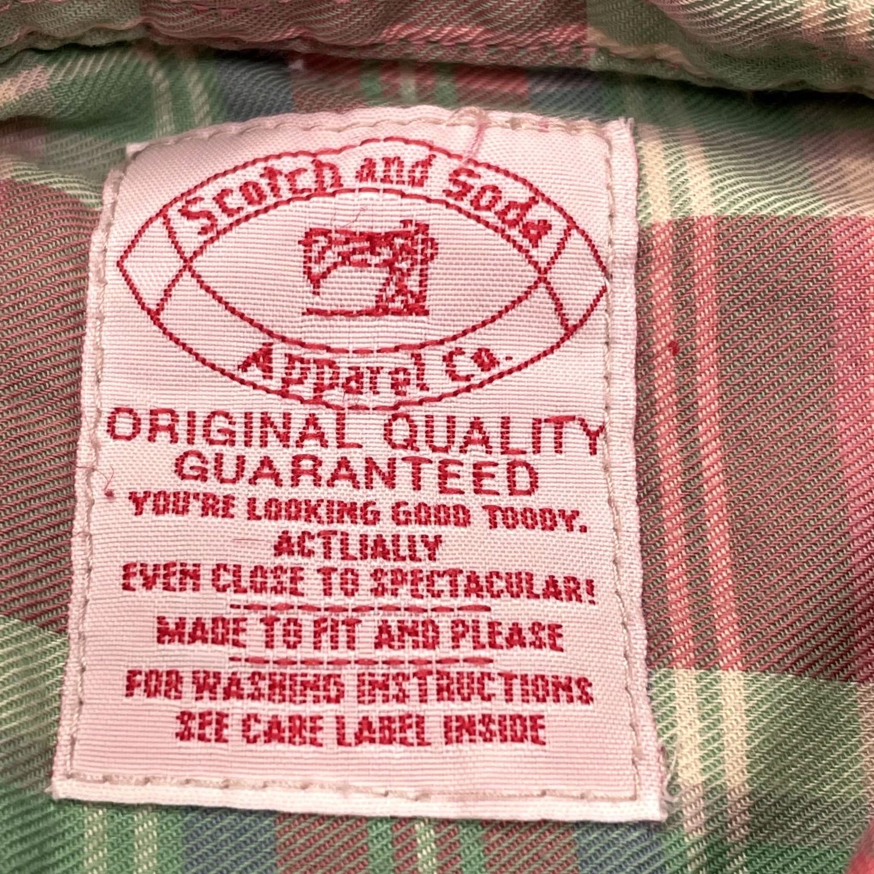 Scotch & Soda Scotch & Soda Shirt Mens Small Pink Plaid Long Sleeve Button Up Woven Size US S / EU 44-46 / 1 - 2 Thumbnail