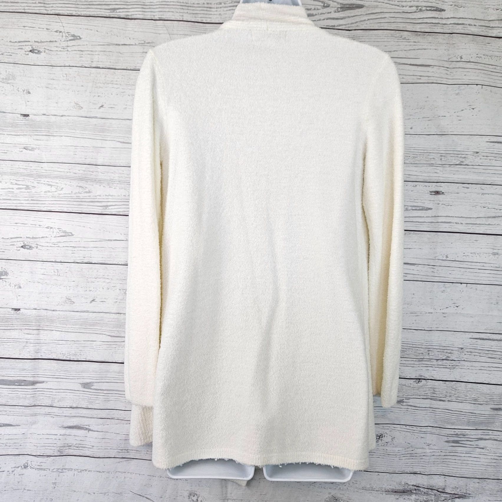 Vintage Barefoot Dreams Cardigan Women Cozy Chic Lite Sz S/M Ivory Long Sleeve Knit Sweater Modern Casual Womens Size S / US 4 / IT 40 - 3 Thumbnail