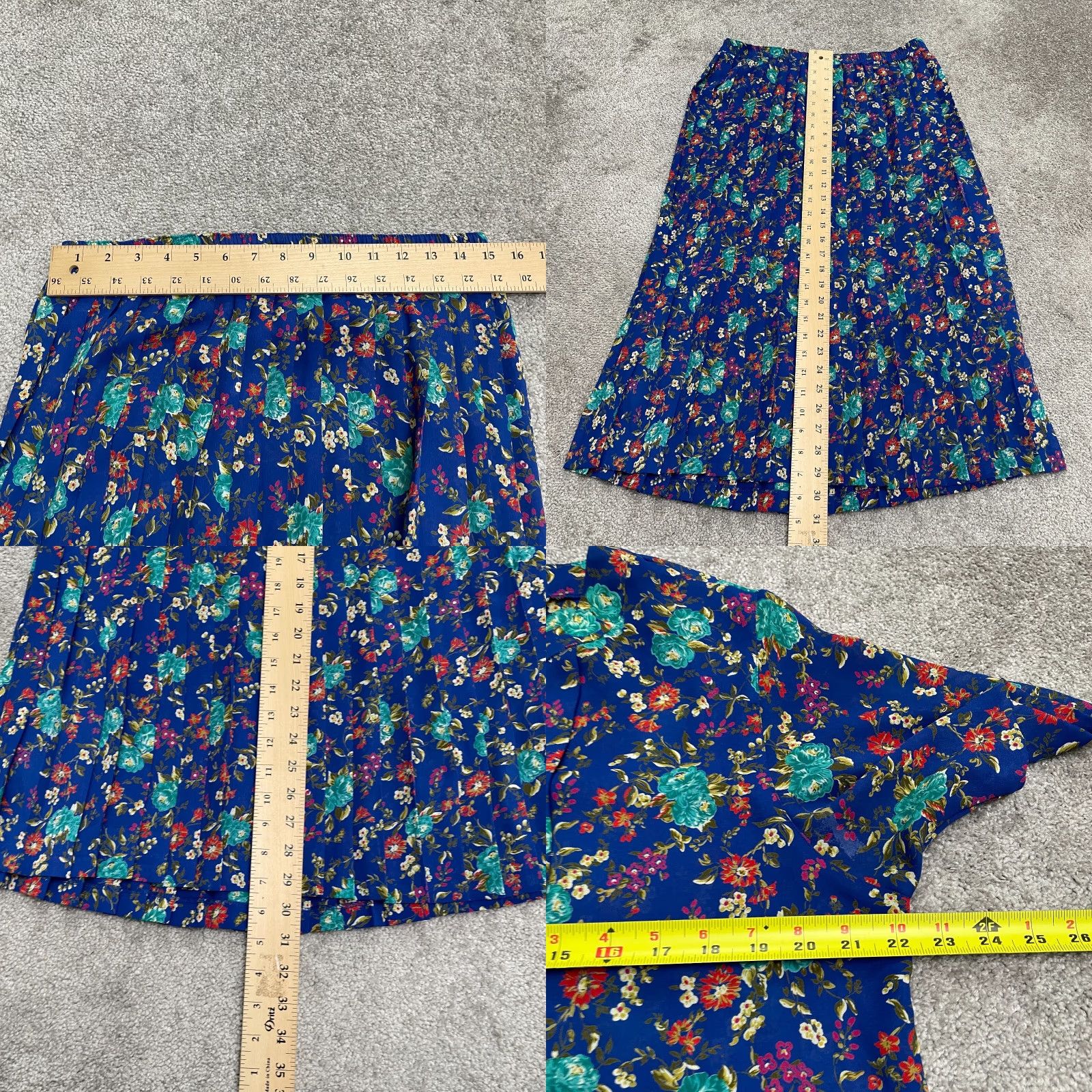 Vintage VINTAGE Alfred Dunner Set Of 2 Shirt Skirt Women 14 Blue Floral- Bohemian, Classic, Flower, Outdoor, Tropical Size XL / US 12-14 / IT 48-50 - 10 Thumbnail