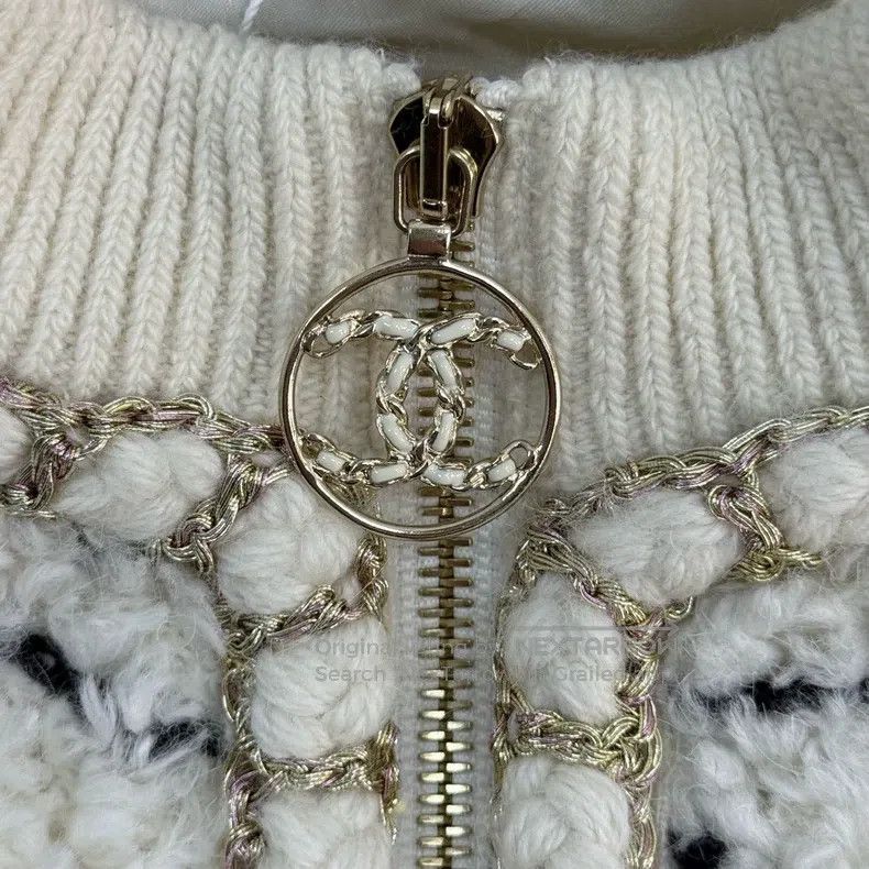 Chanel Chanel Milky white wavy teddy wool zipper jacket Size XS / US 0-2 / IT 36-38 - 8 Thumbnail