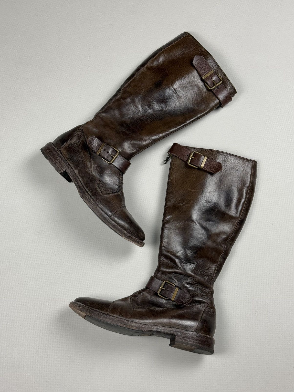 MoMA MOMA Ladies Avant-Garde Leather Full Zip High Boots Shoes Size US 8 / IT 38 - 4 Thumbnail