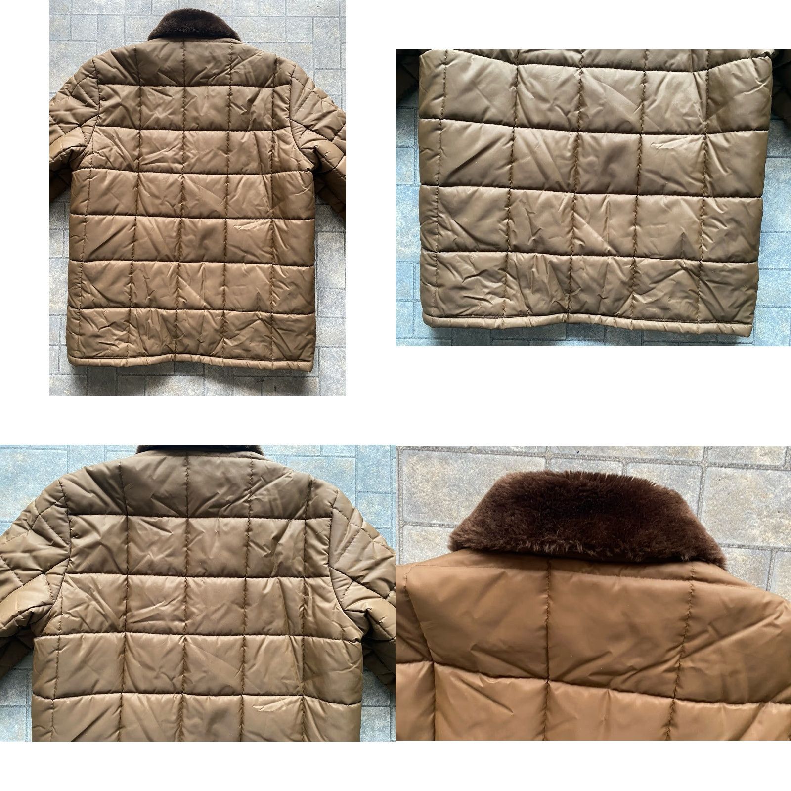 Vintage VINTAGE Cal Craft? 1970s Army Brown Quilted Jacket XL Pockets Zip Men Regular Size Brown Coat - Men XL Vintage Size US XL / EU 56 / 4 - 10 Thumbnail