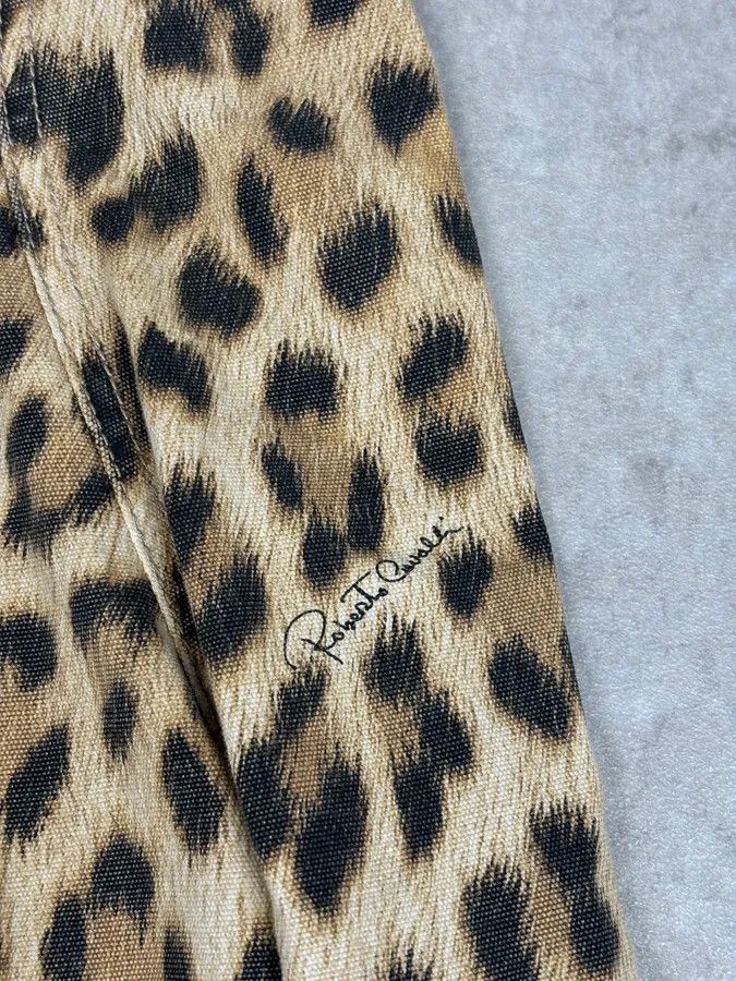 Roberto Cavalli AW2005 Roberto Cavalli Beige Wool Blend Leopard Print Skirt Size 29" - 10 Thumbnail
