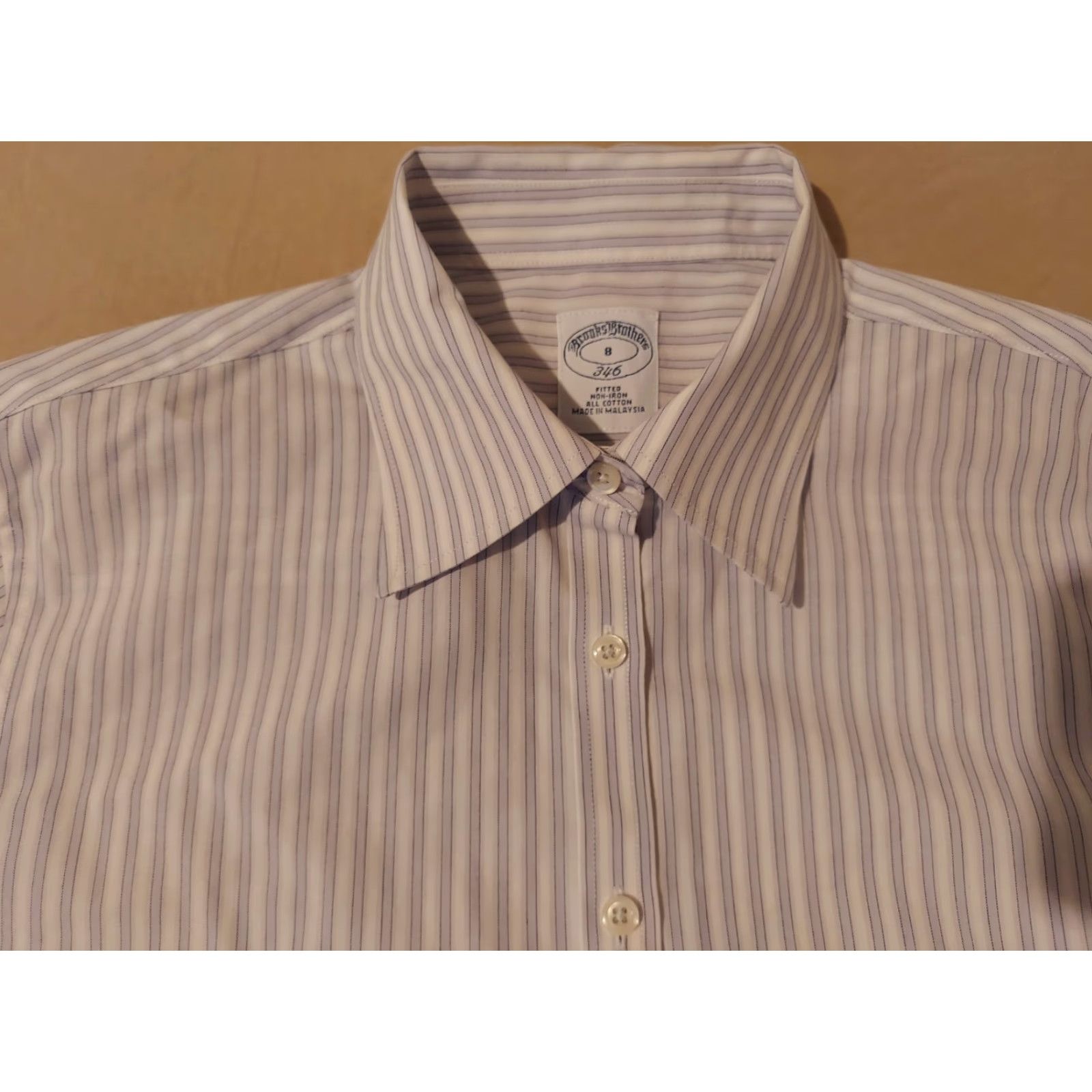Brooks Brothers VINTAGE: No Brooks Brothers Dress Shirt Blouse 8 Purple Cotton Button Shirt Women Everyday Classic Mens Womens Size M / US 6-8 / IT 42-44 - 2 Thumbnail
