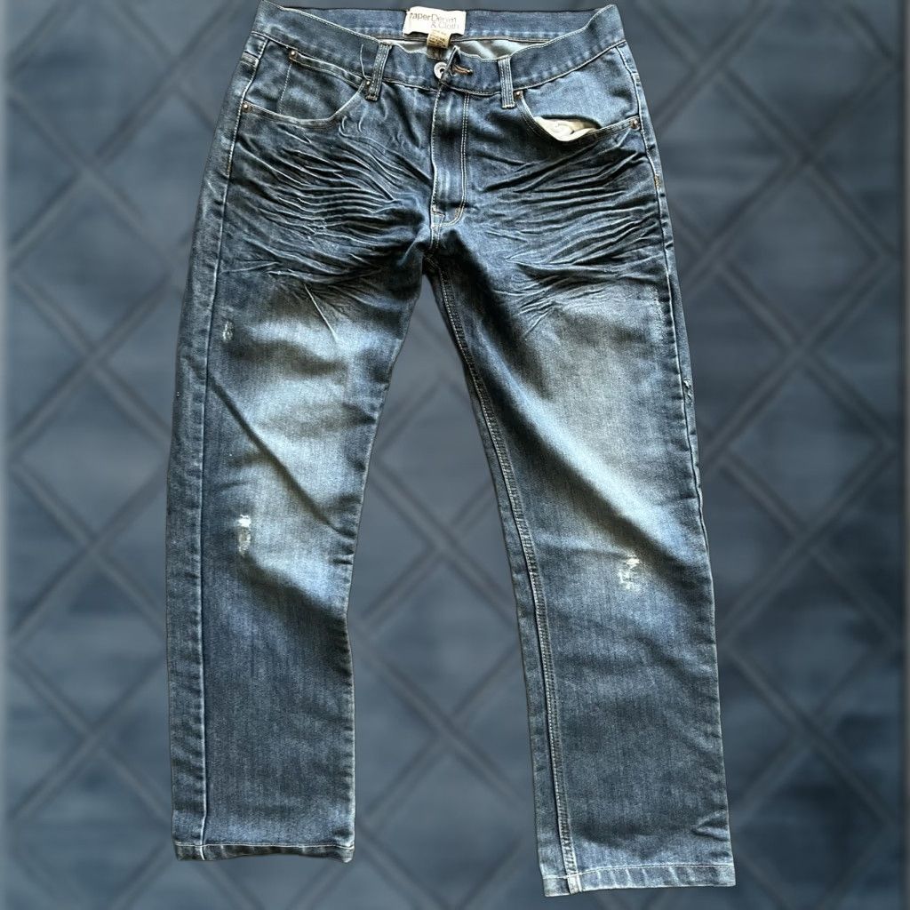 Denime Paper Denim & Cloth Mens 32x30 Dark Wash Bootcut Blue Jeans Size US 32 / EU 48 - 1 Thumbnail