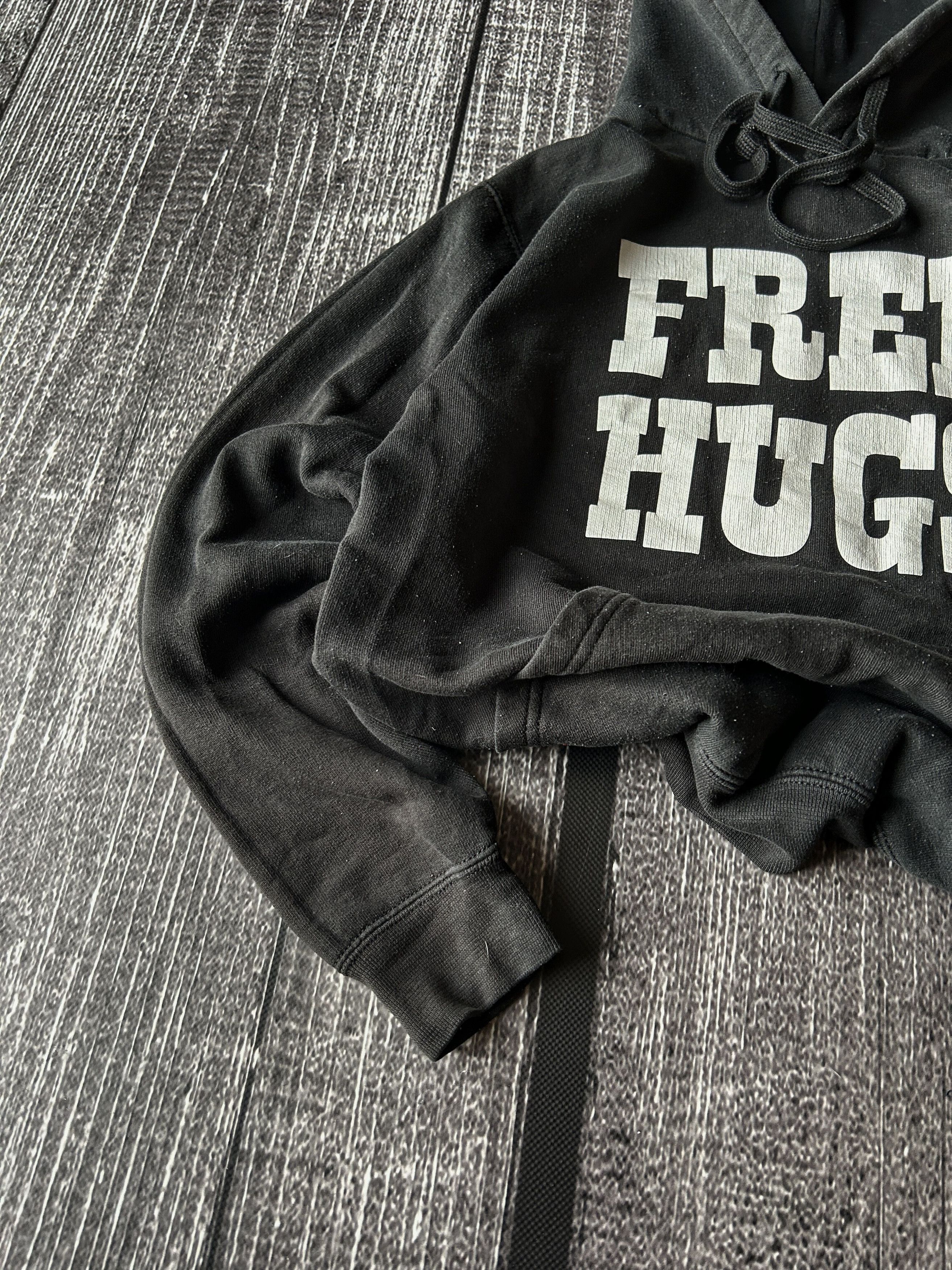 Japanese Brand Y2K Free Hugs Graphic Hoodie Grunge Streetwear Core Size US M / EU 48-50 / 2 - 2 Thumbnail
