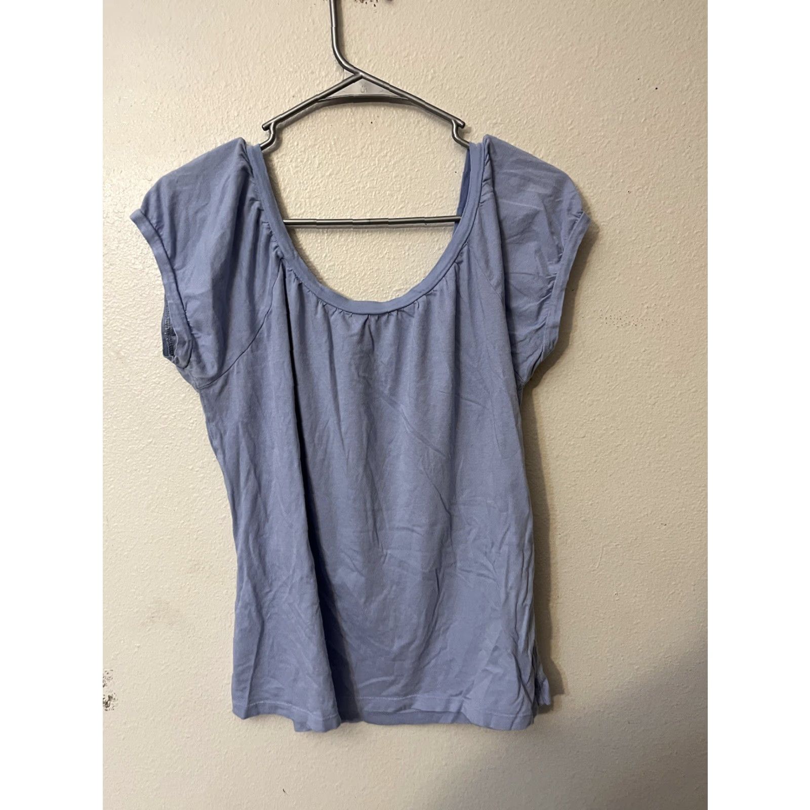 Vintage NY & Company T-Shirt Women Blue Round Neck Short Sleeve Size Large Adult Regular Cotton Blend Size L / US 10 / IT 46 - 3 Thumbnail