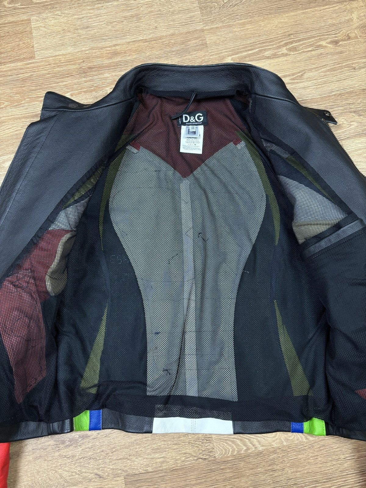 Dolce & Gabbana 2000s Dolce & Gabbana Multicolor Moto Jacket Size US S / EU 44-46 / 1 - 8 Thumbnail