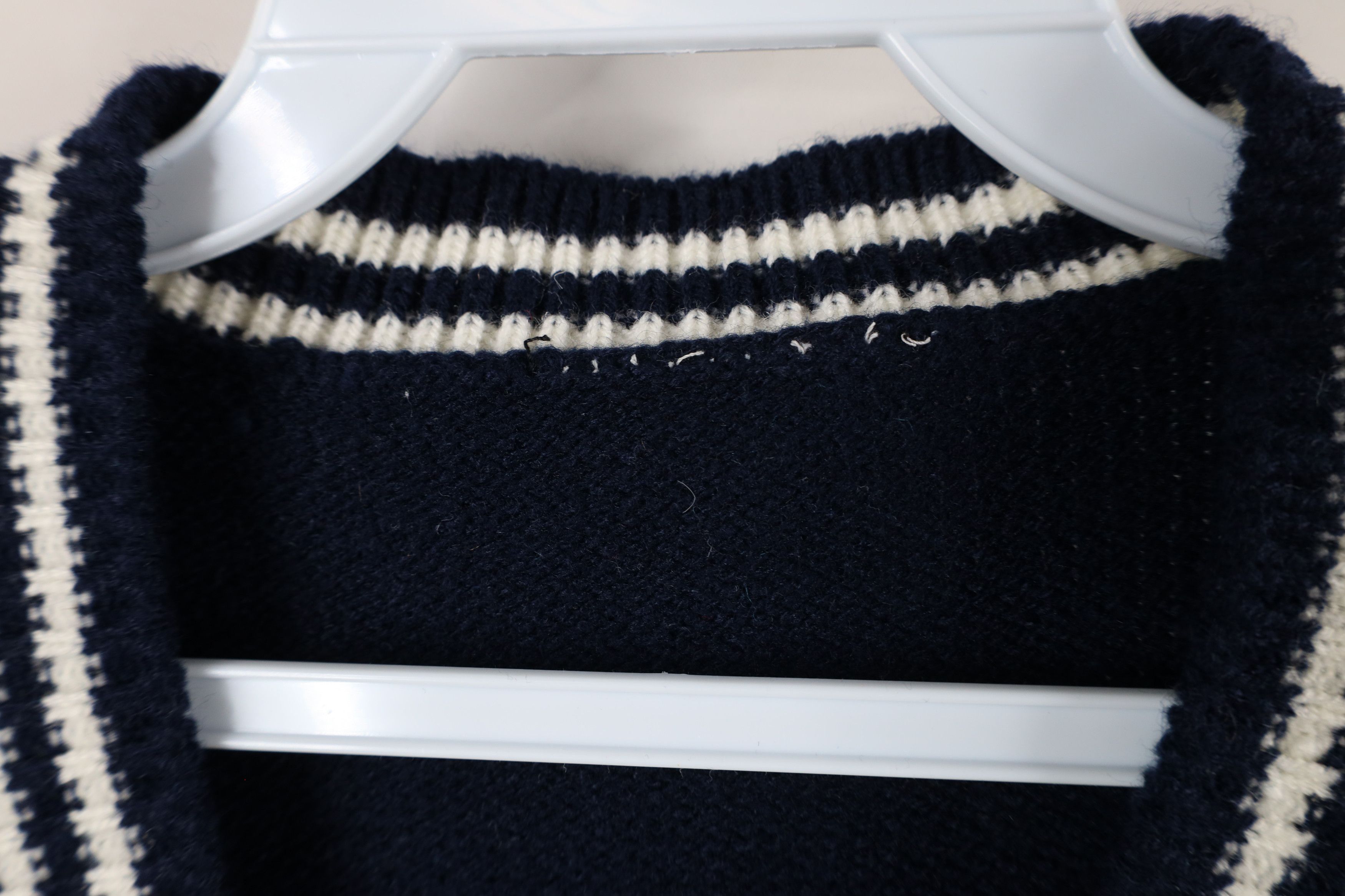 Vintage Vintage 90s Streetwear Striped Cable Knit Sweater Vest Size S / US 4 / IT 40 - 5 Thumbnail