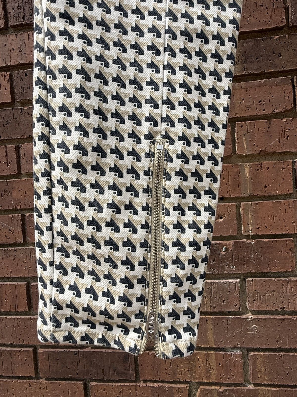 J.McLaughlin J McLaughlin Baxter Ankle Pants Zip Accent Geometric Print Size 32" / US 10 / IT 46 - 7 Thumbnail