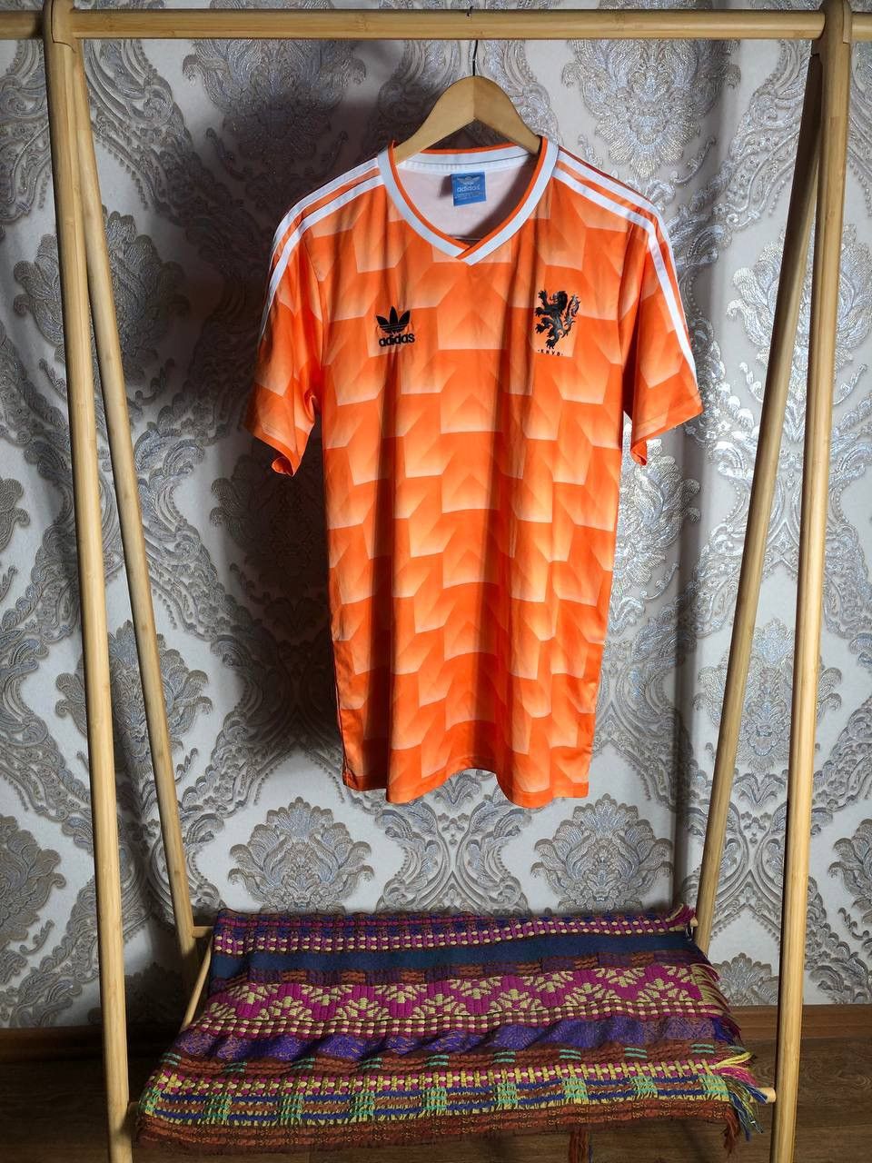 Vintage VERY RARE ADIDAS NETHERLANDS RETRO SOCCER JERSEY Y2K 90s Size US XXL / EU 58 / 5 - 1 Thumbnail