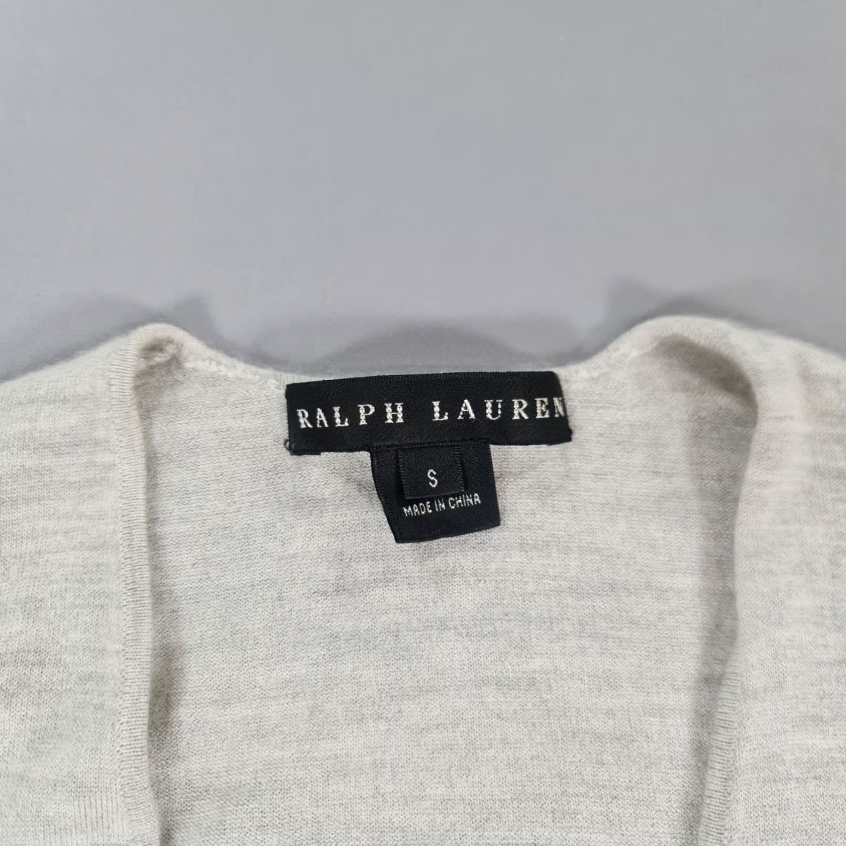 Polo Ralph Lauren Polo Ralph Lauren Black Label Jumper Womens Gray V-Neck Slim Knit Cashmere Pullover S Small Size S / US 4 / IT 40 - 3 Thumbnail