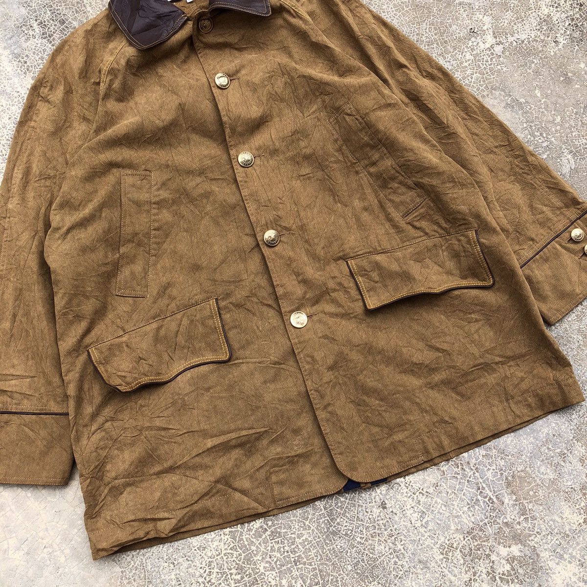 Designer × Iceberg ICEBERG Rare Leather Collar Chore Jacket Size US M / EU 48-50 / 2 - 6 Thumbnail