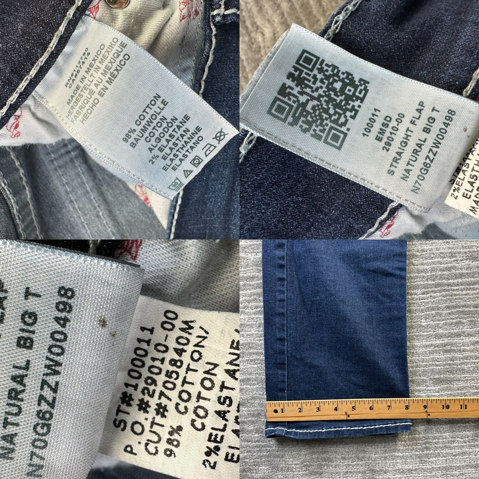 True Religion True Religion Jeans Mens 32 Natural Big T Flap Thick Stitch Size US 32 / EU 48 - 8 Thumbnail