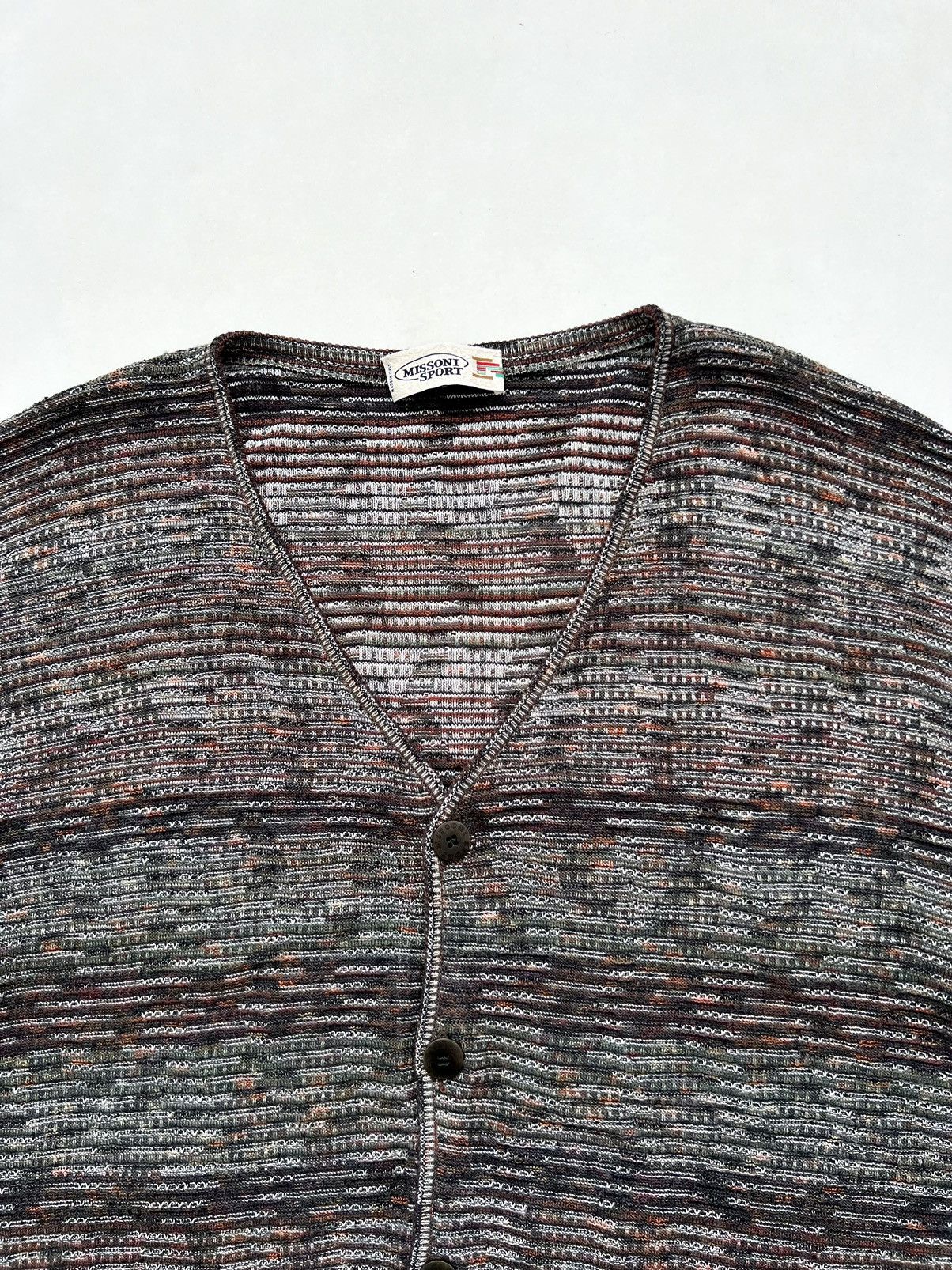 Missoni × Vintage Missoni Sport Vintage Textured Knitted Multicolour Cardigan Size US XL / EU 56 / 4 - 5 Thumbnail