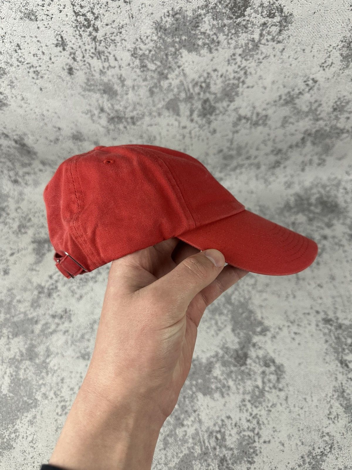 Nike Red Nike Mini Swoosh Metal Logo Cap Rare 90s Size ONE SIZE - 3 Thumbnail