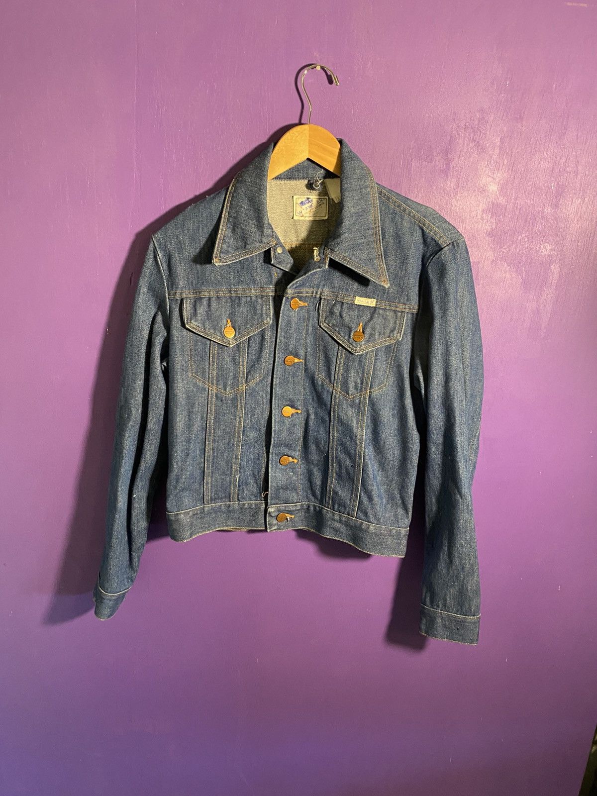 Wrangler Vintage 70s Wrangler dark western denim jacket Size US S / EU 44-46 / 1 - 1 Thumbnail