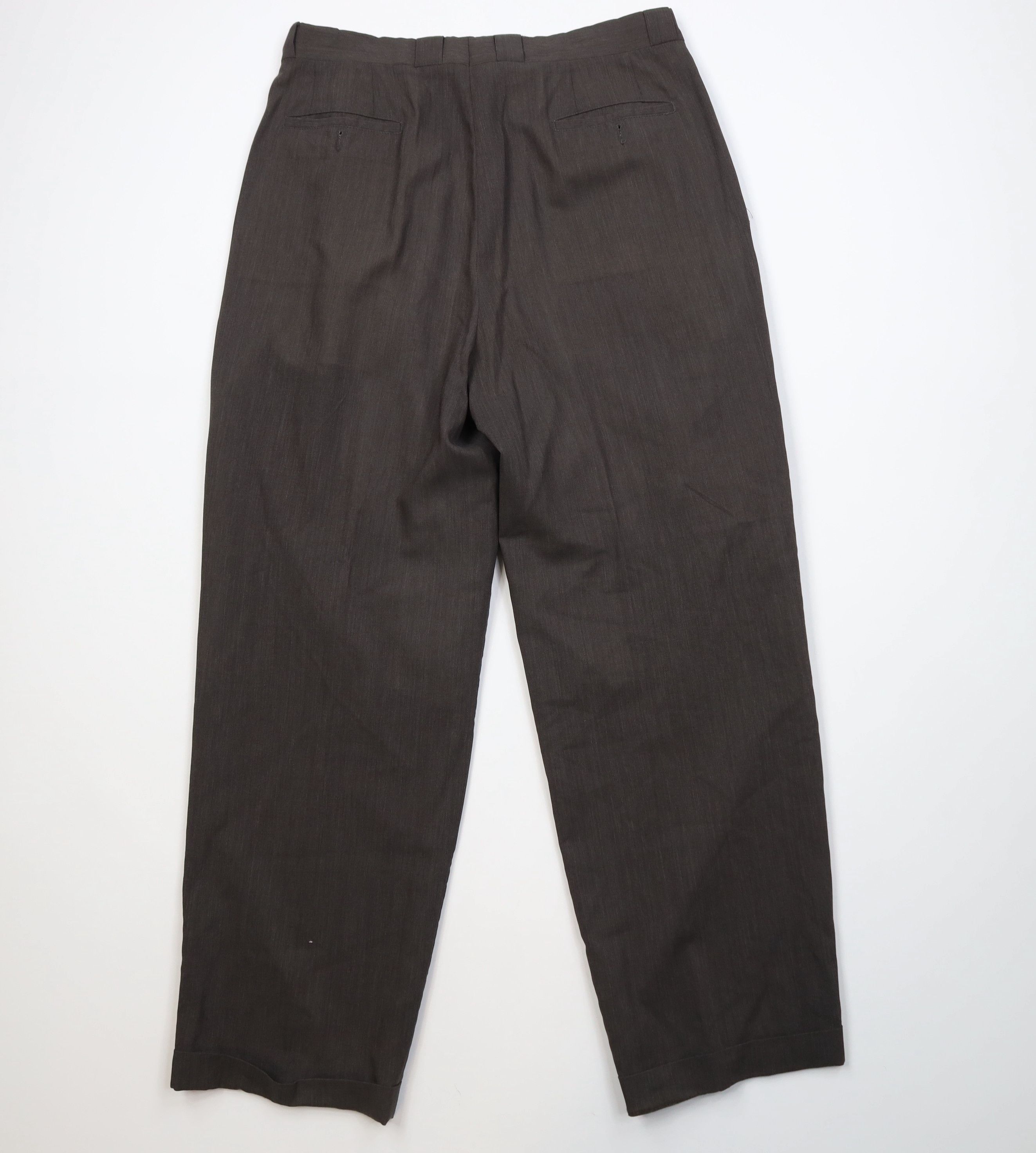 Giorgio Armani Vintage 80s 90s Giorgio Armani Wool Wide Leg Chino Pants Size US 34 / EU 50 - 12 Thumbnail